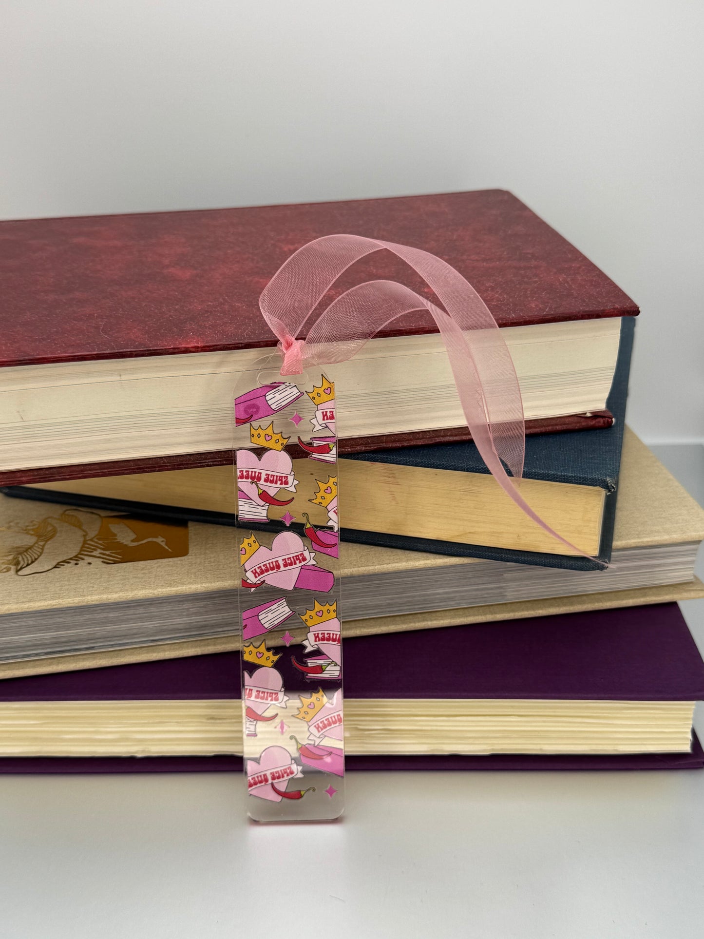 Colorful Acrylic Bookmark with Ribbon or Tassel