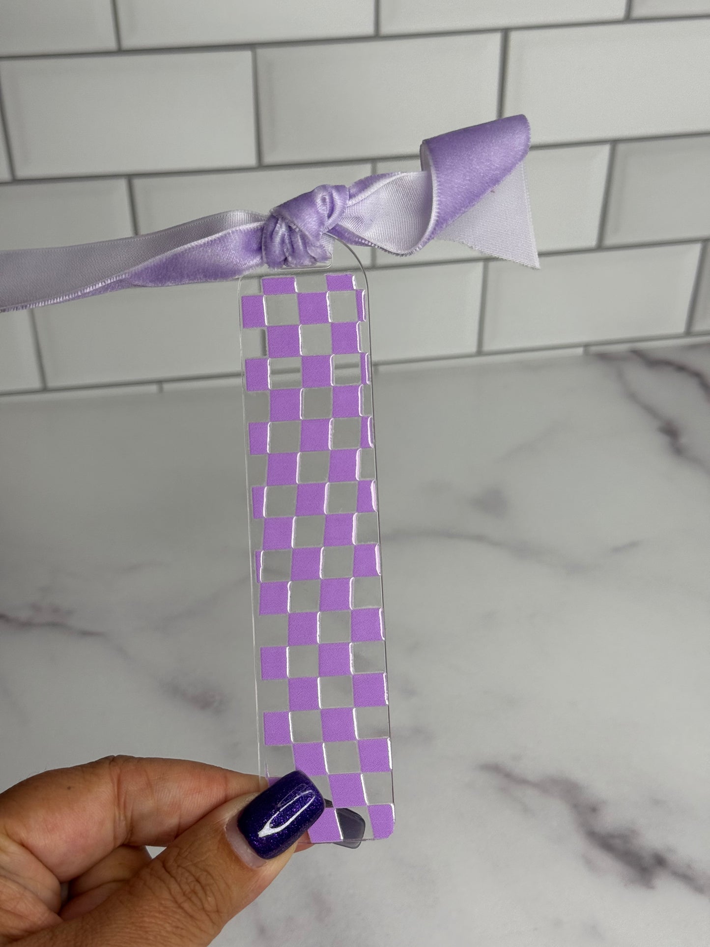 Colorful Acrylic Bookmark with Ribbon or Tassel