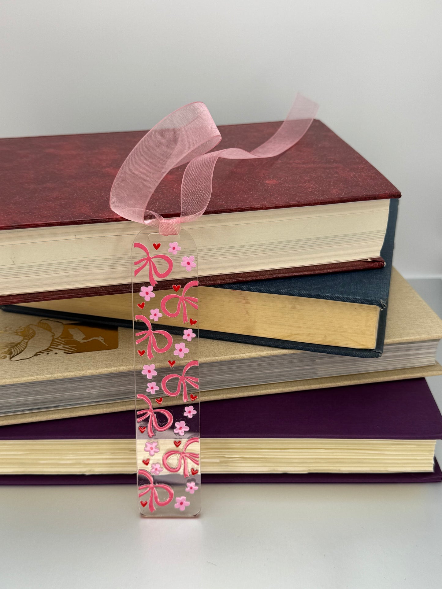 Colorful Acrylic Bookmark with Ribbon or Tassel