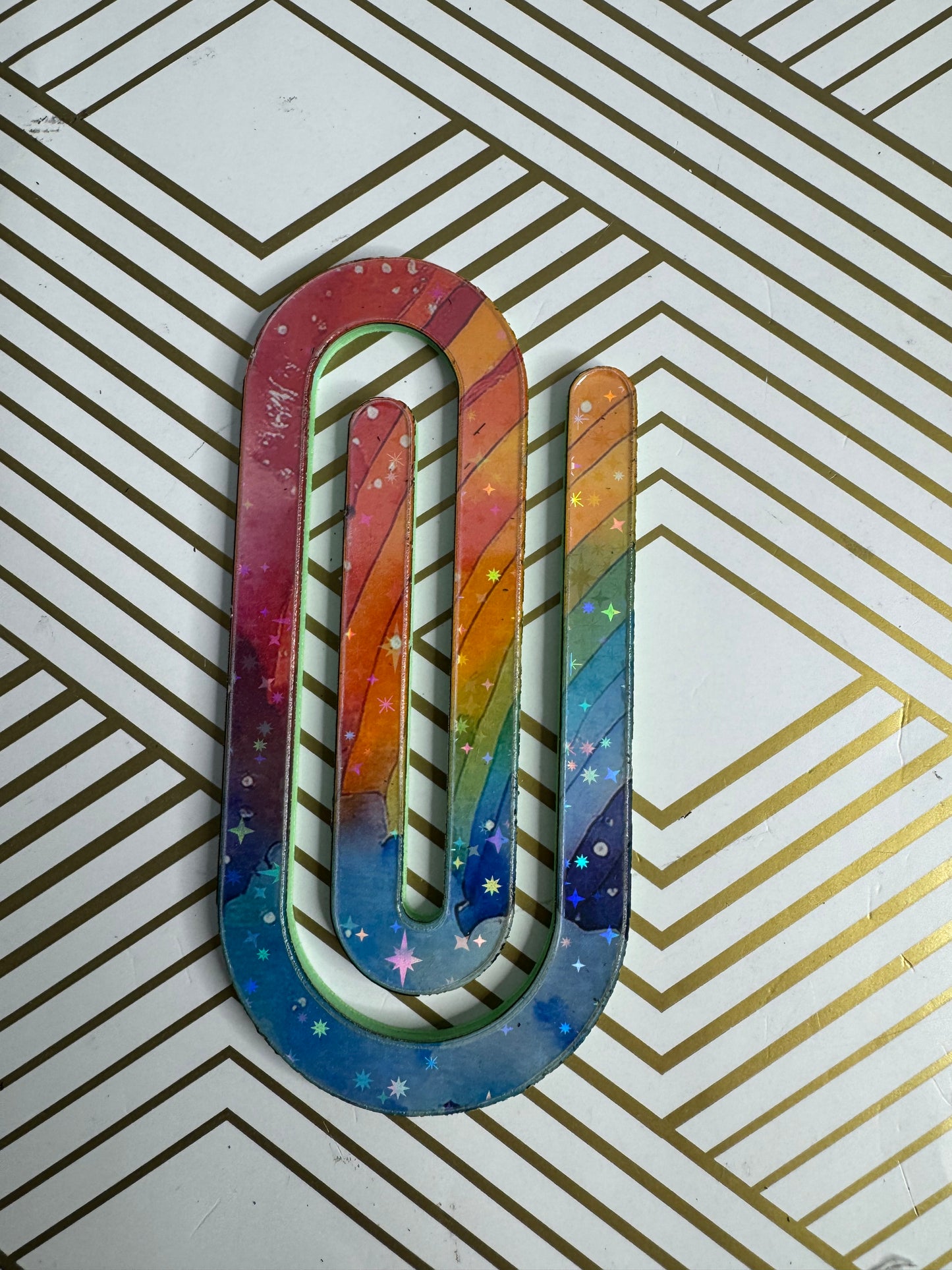 Acrylic jumbo Paperclip Bookmark | Perfect gift for Readers, Teachers and Students a like