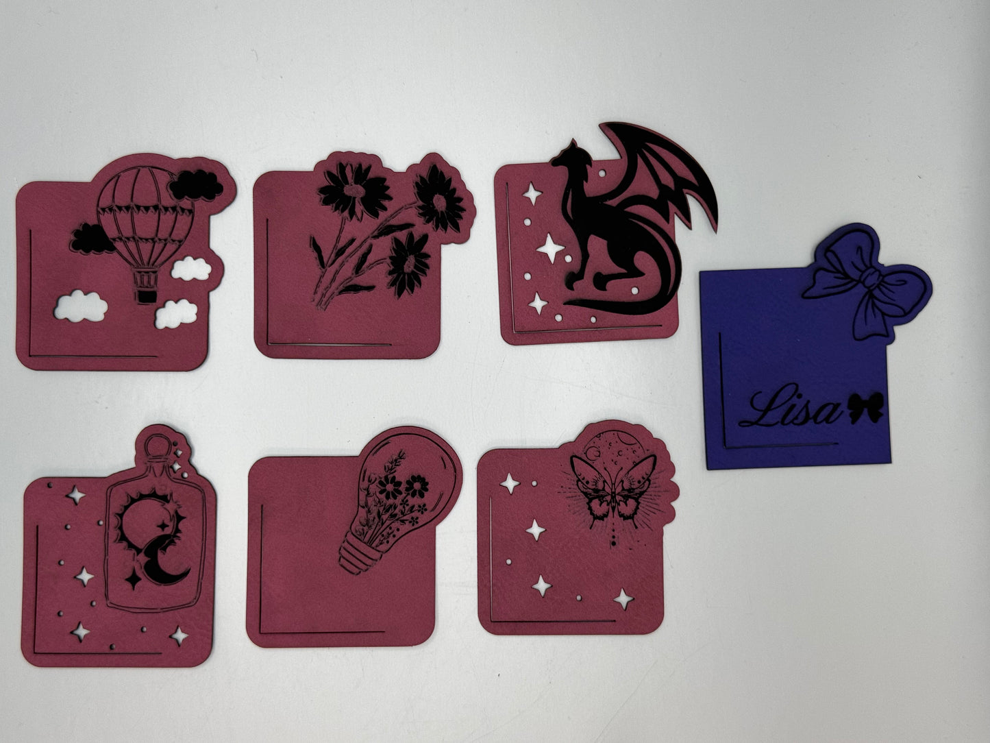 Cute Leatherette Corner Bookmarks