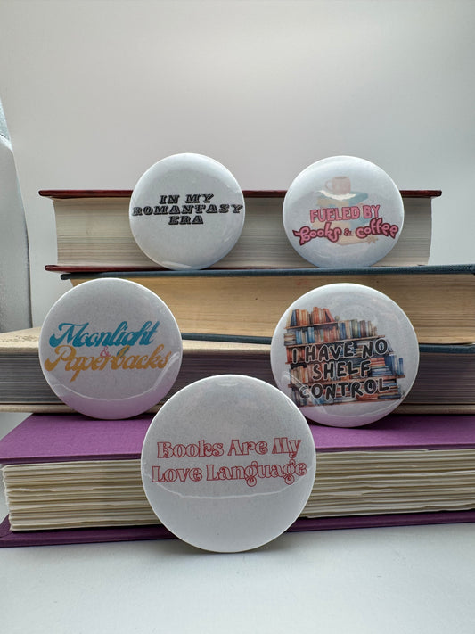 Book Lover Buttons