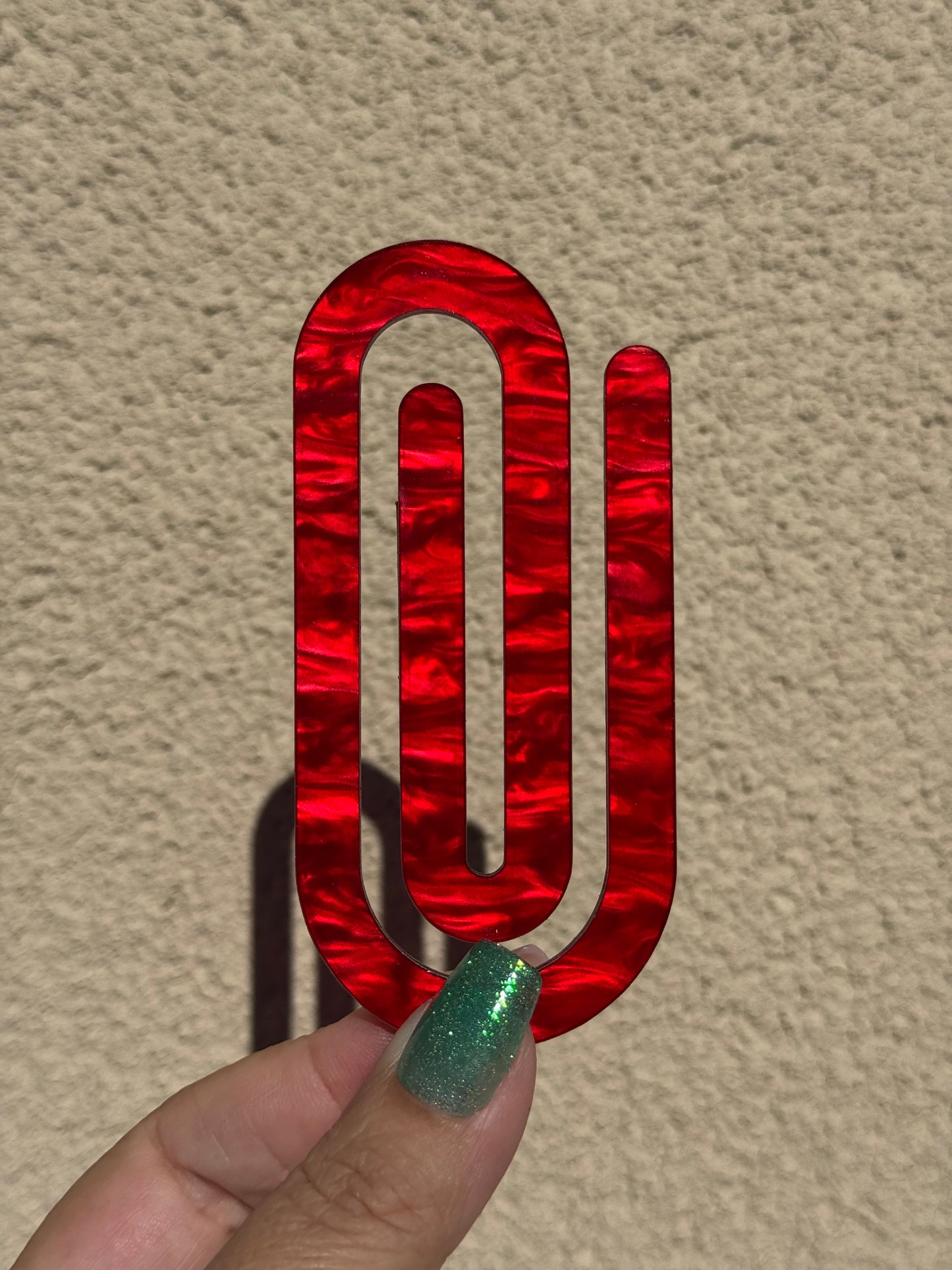 Acrylic jumbo Paperclip Bookmark | Perfect gift for Readers, Teachers and Students a like