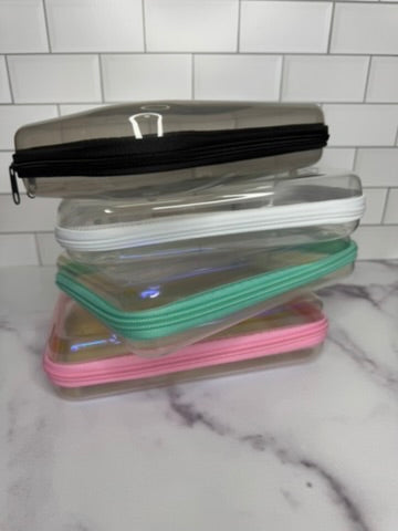 Personalized Iridescent Zipper Hard Case – Custom Organizer for School, Work, or Everyday Carry