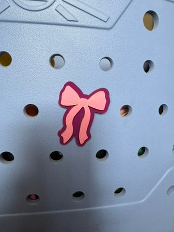 Acrylic Bogg Bag Charms | Bow or Letter | Summer Bag Accessory