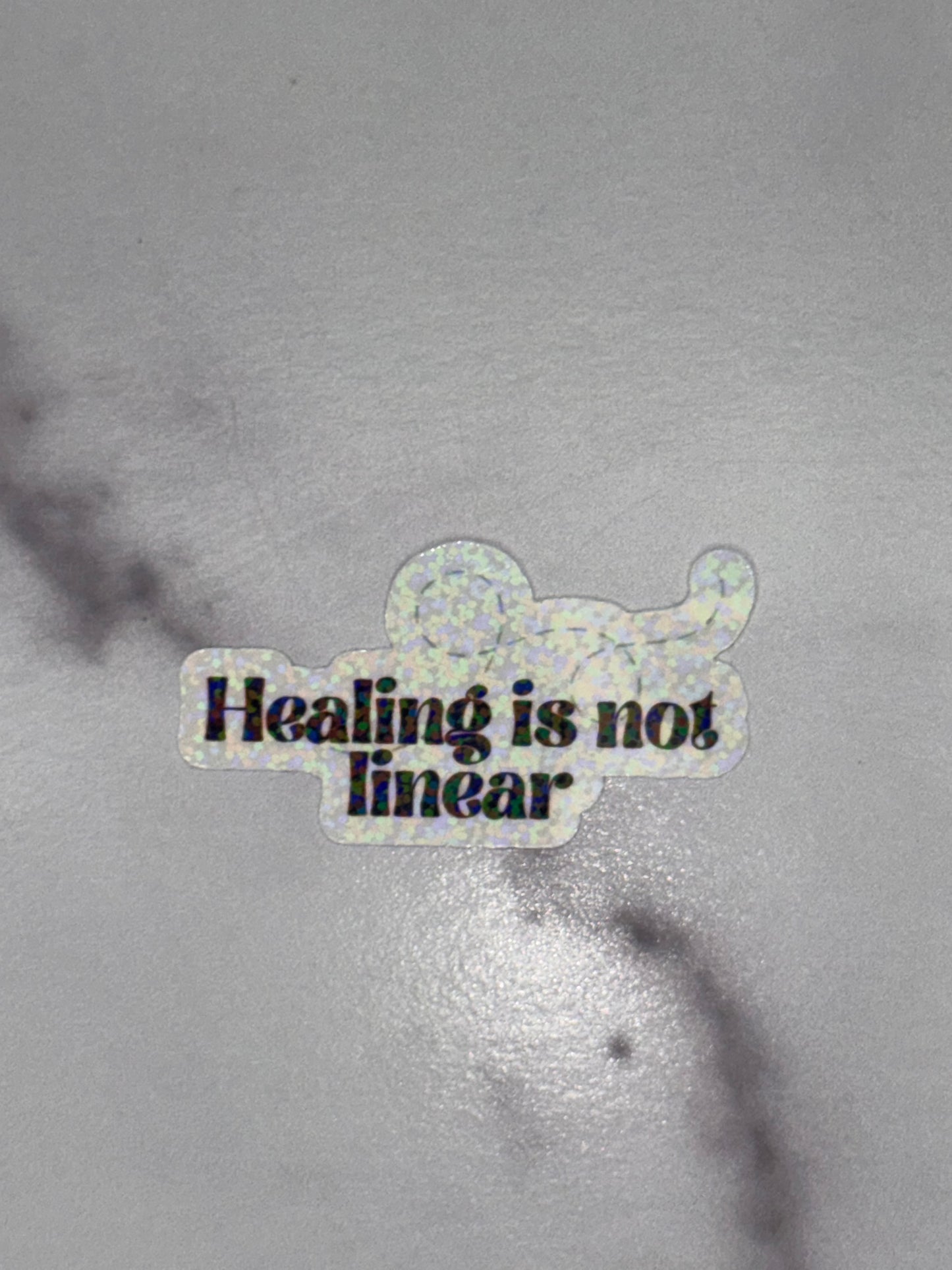 ✨ Healing is Not Linear Vinyl Sticker – Waterproof & Durable