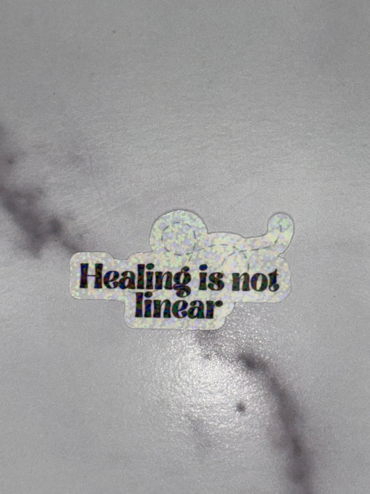 ✨ Healing is Not Linear Vinyl Sticker – Waterproof & Durable