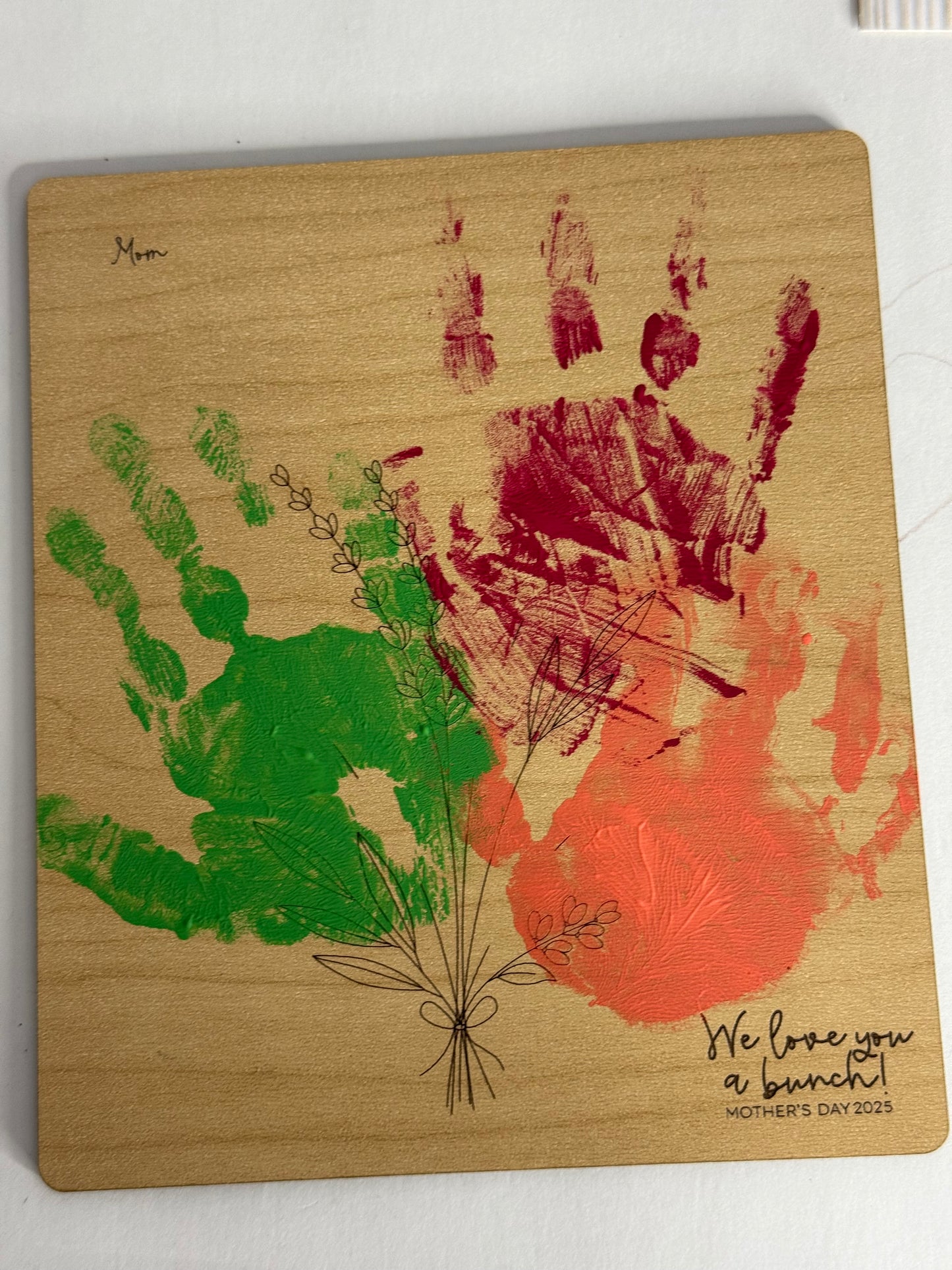 Hand Print Flower Bouquet | Ideal Mother's Day Gift | Personalized Keepsake