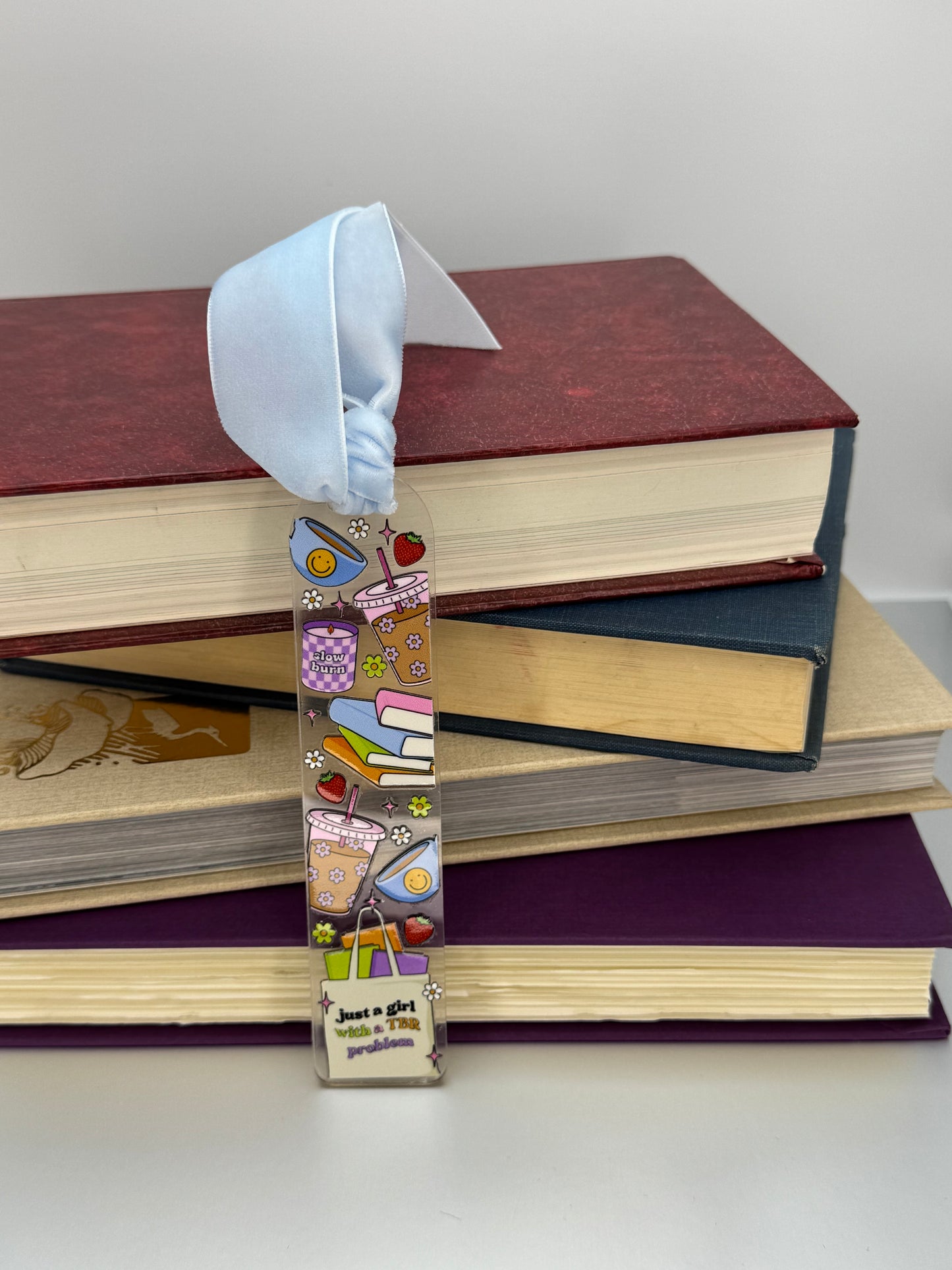 Colorful Acrylic Bookmark with Ribbon or Tassel
