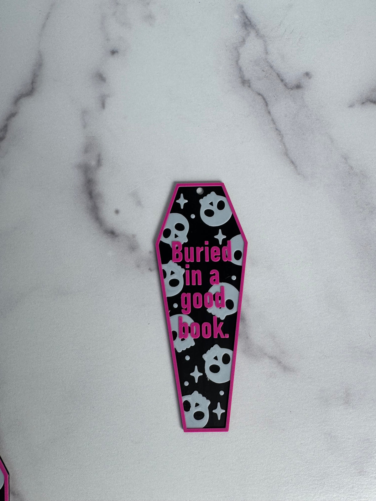 ⚰️ 3D Printed Coffin Bookmark | Gothic Reader Gift | Spooky Book Accessory | Halloween Bookmark