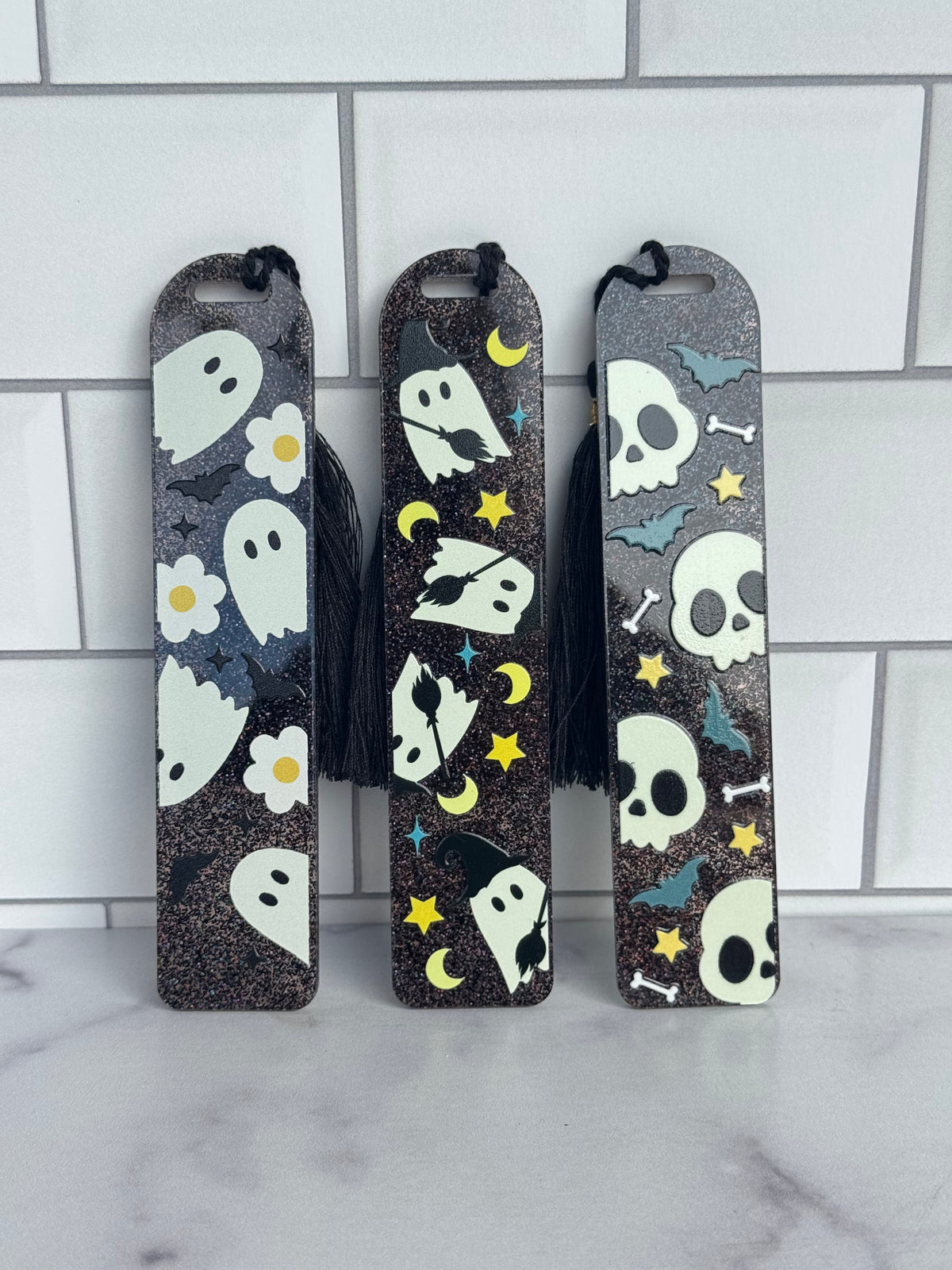 🎃 Acrylic Halloween Bookmark Set | Spooky Autumn Reader Gift | 6 Different Designs