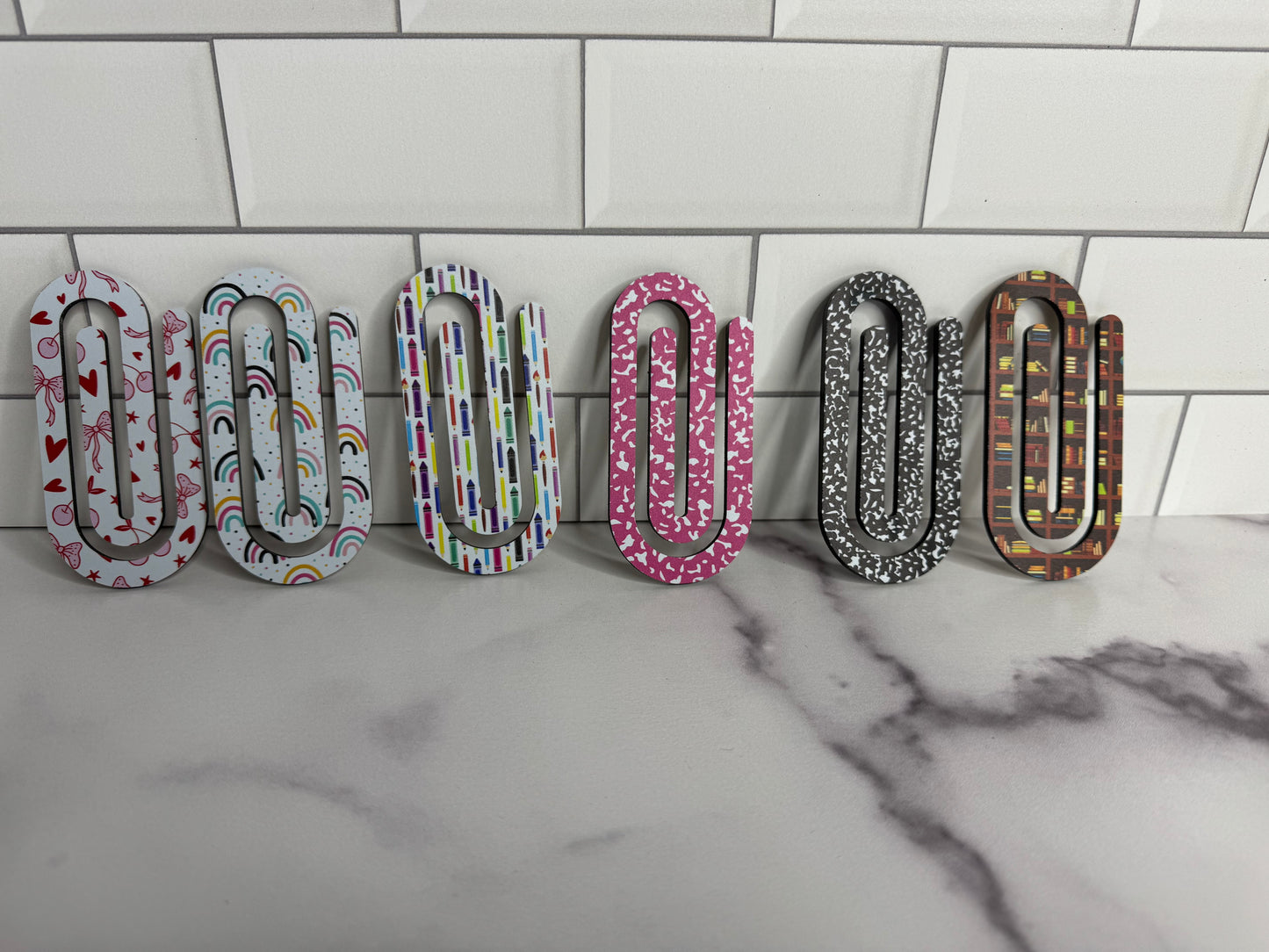 Patterned Acrylic jumbo Paperclip Bookmark | Perfect gift for Readers, Teachers and Students a like (Copy)