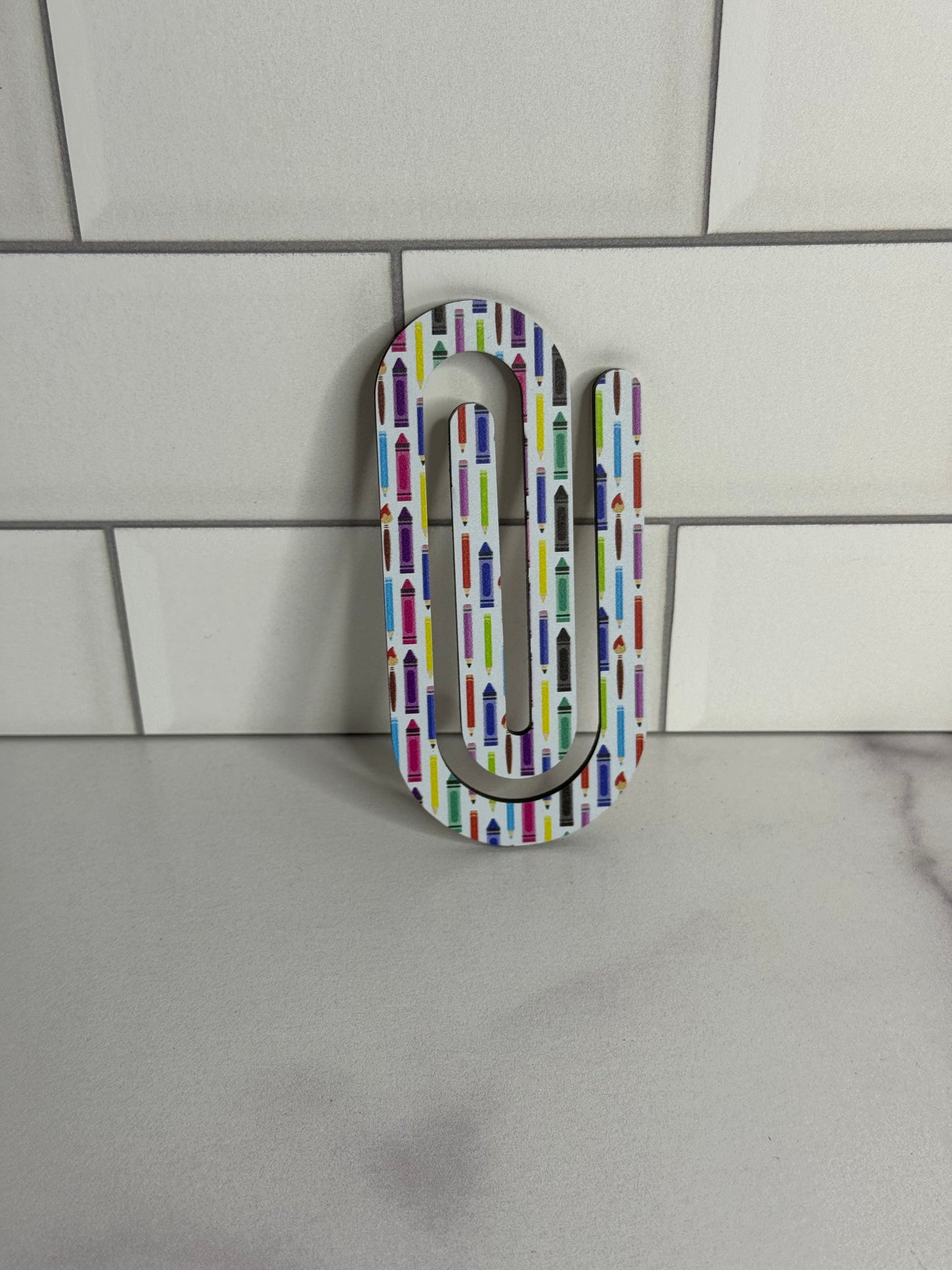 Patterned Acrylic jumbo Paperclip Bookmark | Perfect gift for Readers, Teachers and Students a like (Copy)