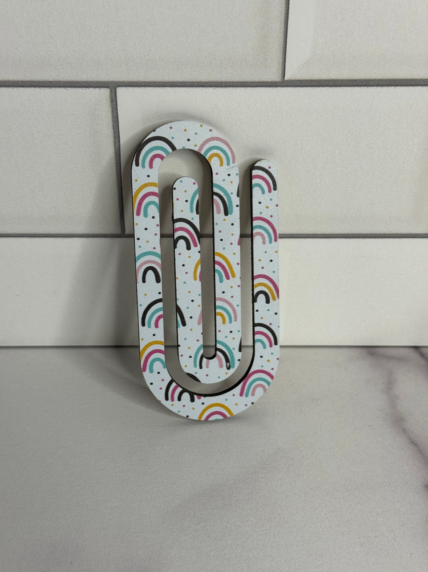 Patterned Acrylic jumbo Paperclip Bookmark | Perfect gift for Readers, Teachers and Students a like (Copy)