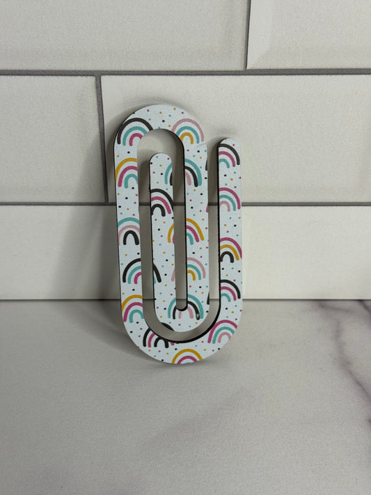 Patterned Acrylic jumbo Paperclip Bookmark | Perfect gift for Readers, Teachers and Students a like (Copy)