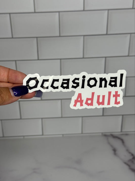 Occasional Adult Vinyl Sticker