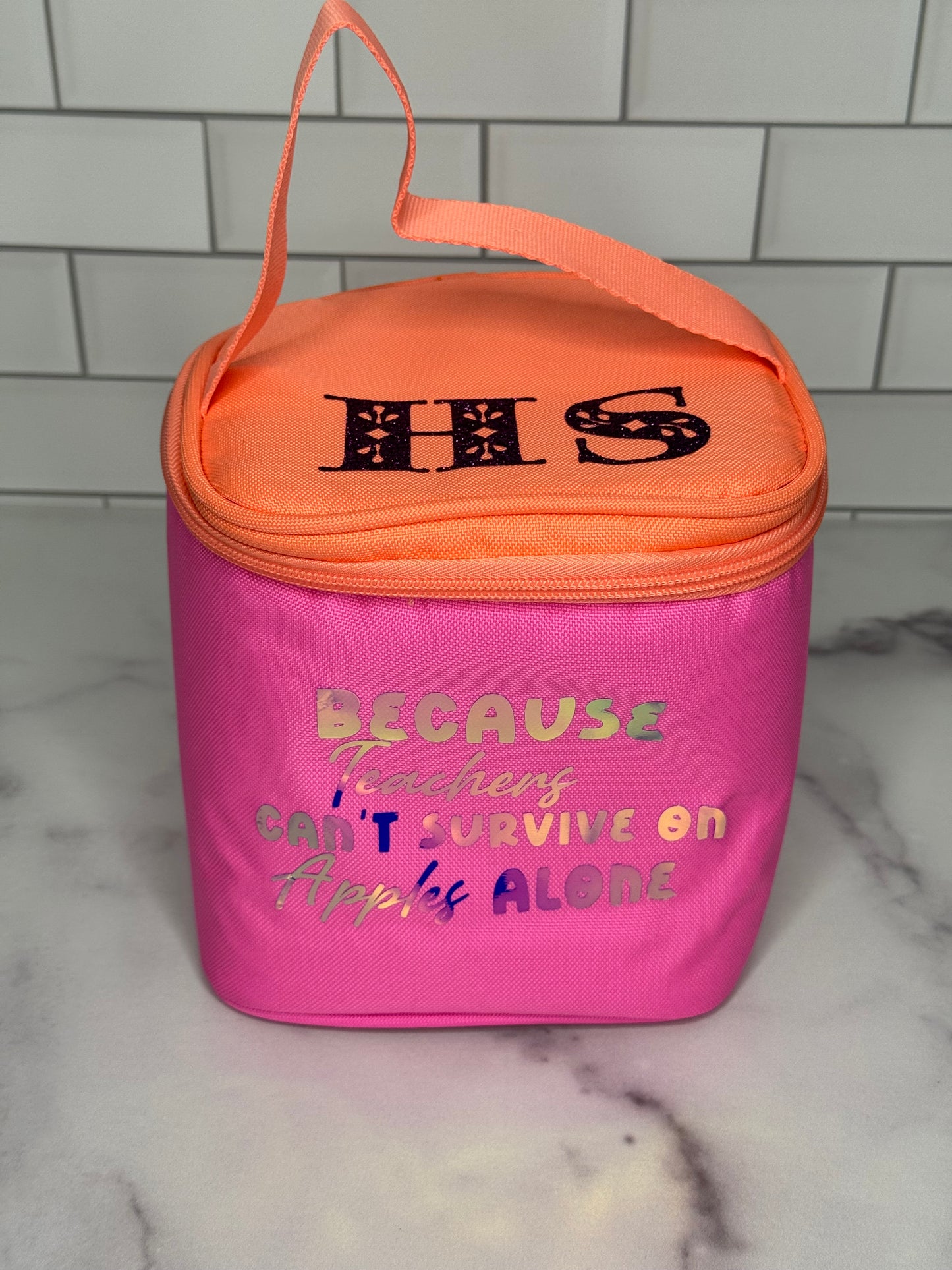 Personalized 4-Can Cooler – Small Soft Cooler for Summer | Teal, Pink, or Tan Checkered