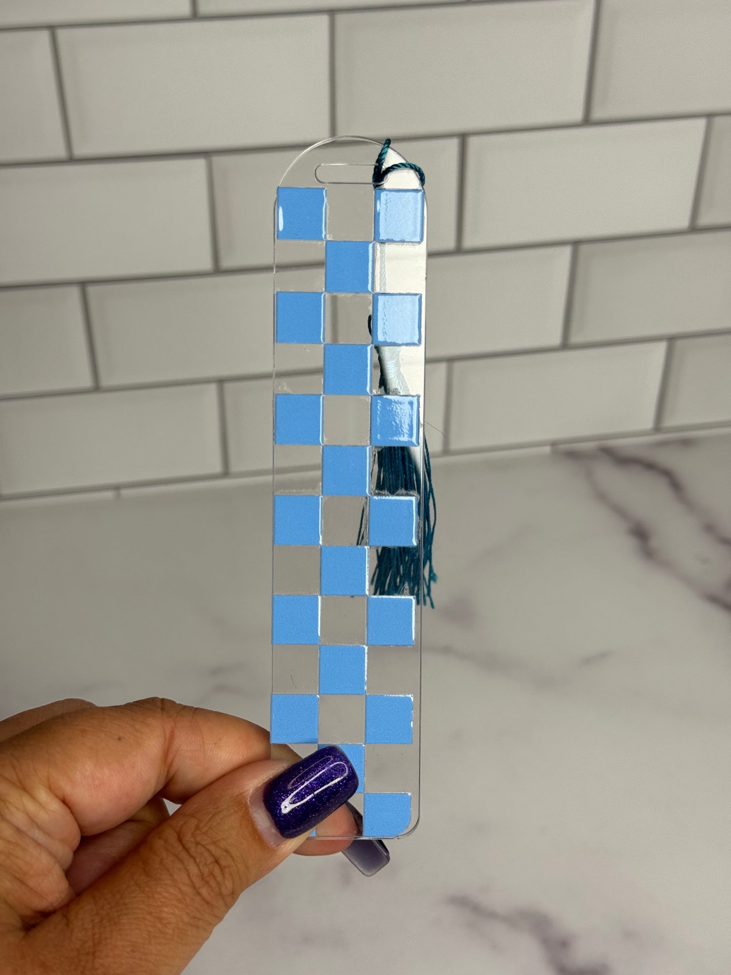 Colorful Acrylic Bookmark with Ribbon or Tassel