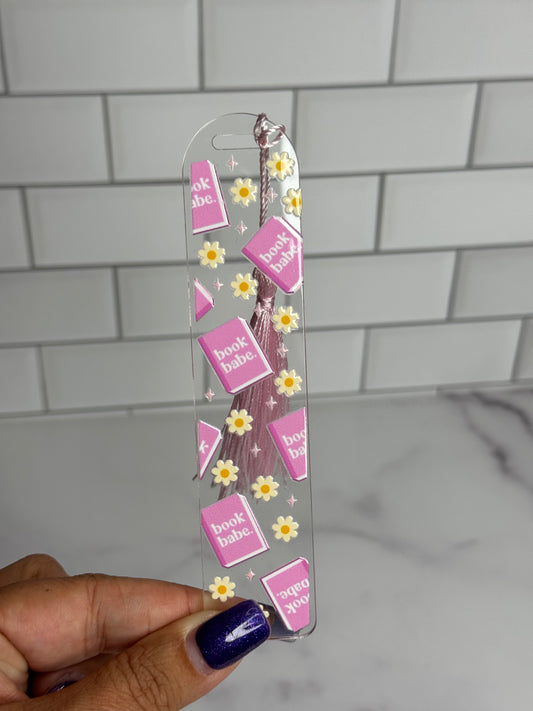 Colorful Acrylic Bookmark with Ribbon or Tassel