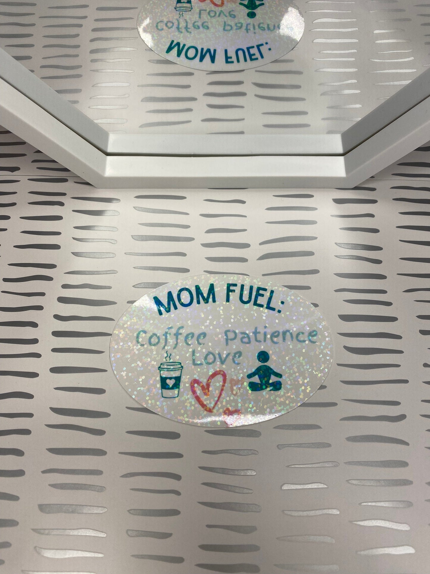 Vinyl Mom Stickers: Fuel up with Coffee, Love, and Patience
