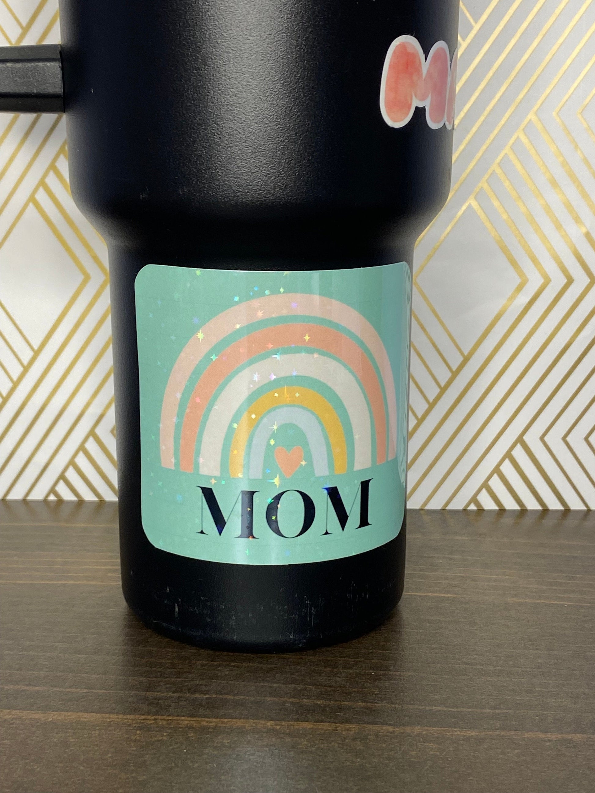 Mom Rainbow Vinyl Sticker | Mom Stickers