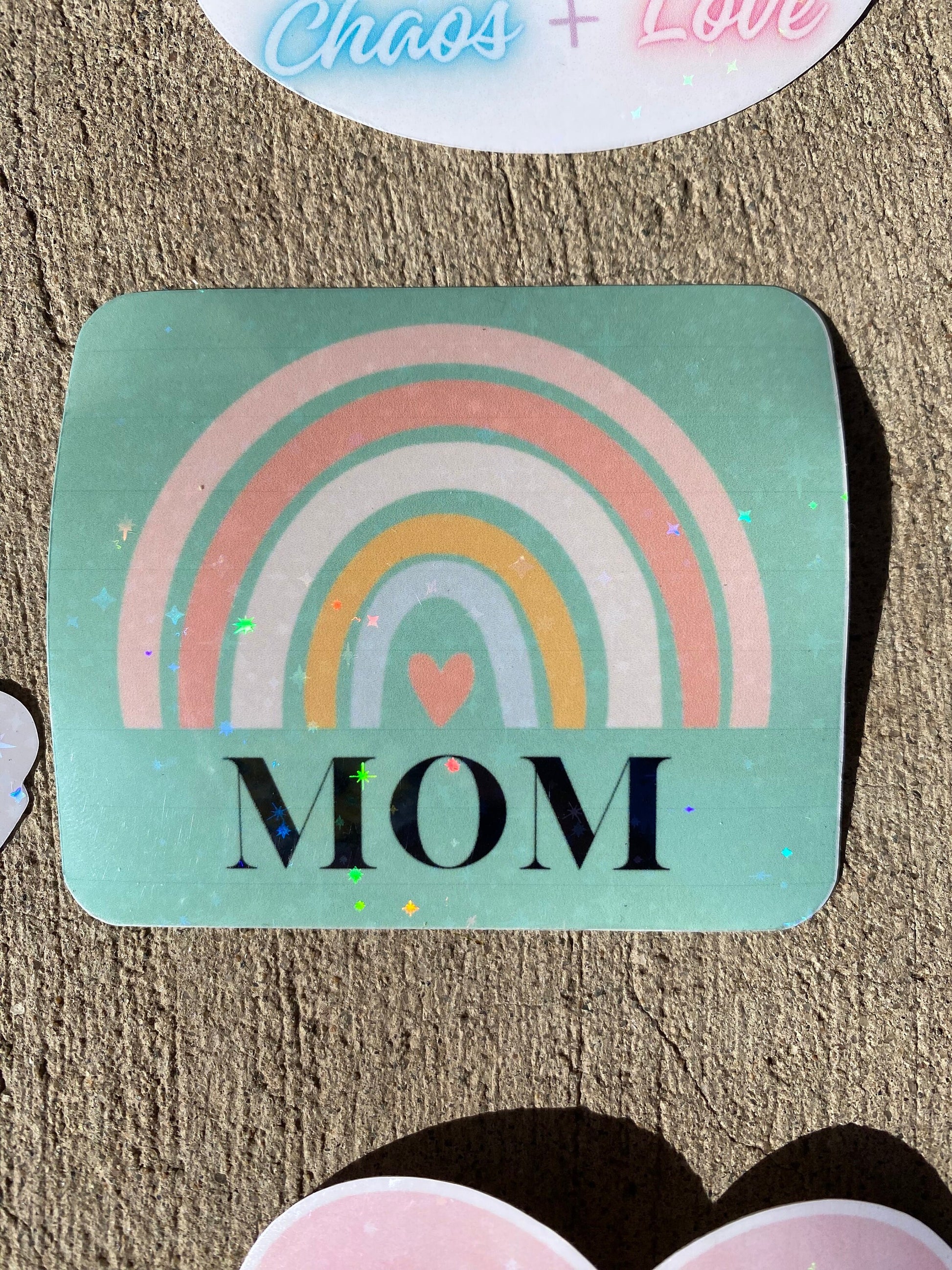 Mom Rainbow Vinyl Sticker | Mom Stickers