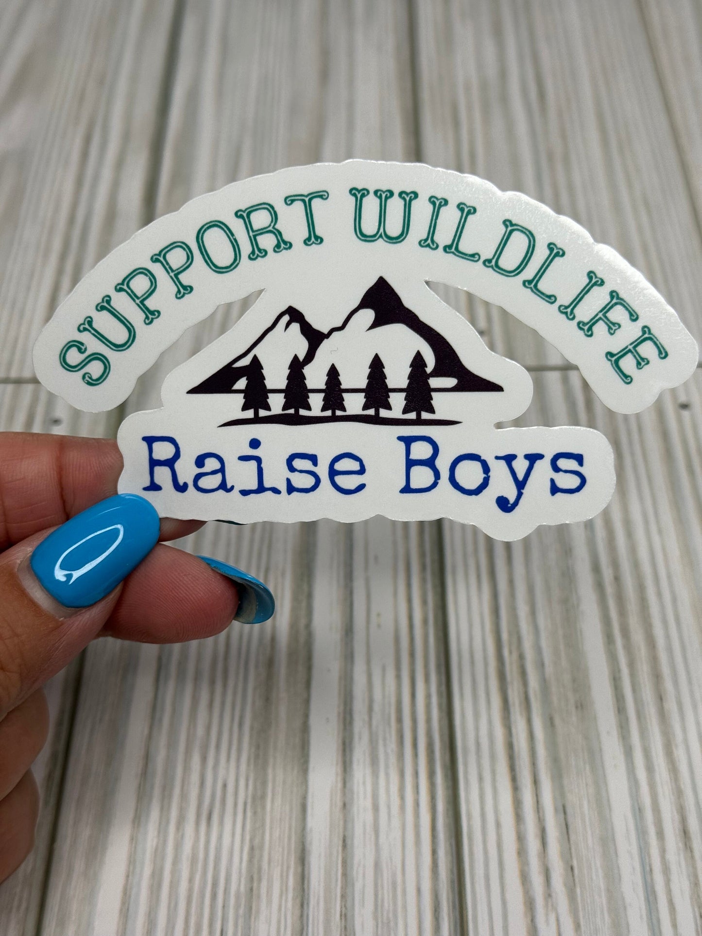 Support Wildlife. Raise Kids | Mom Sticker