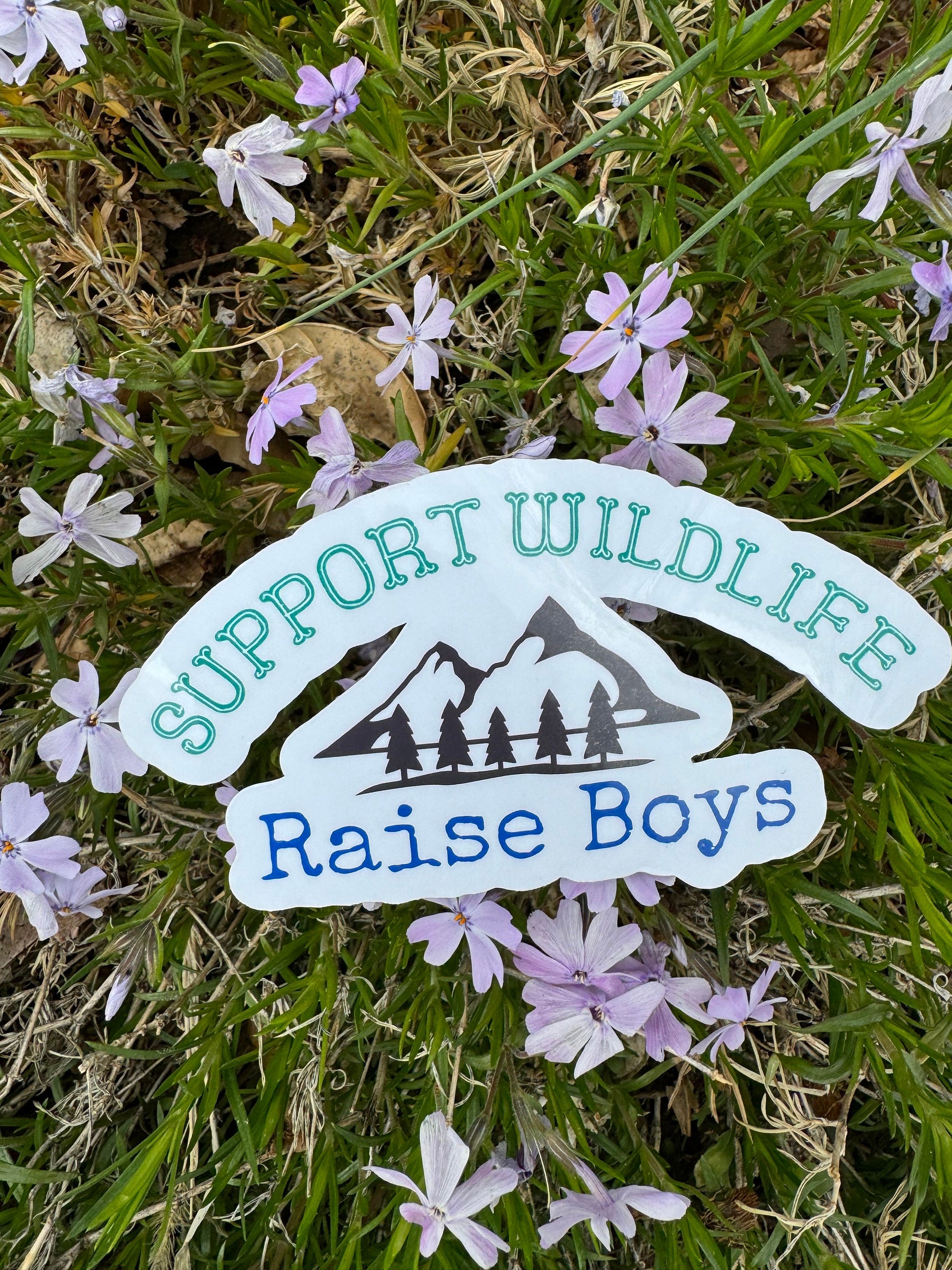 Support Wildlife. Raise Kids | Mom Sticker