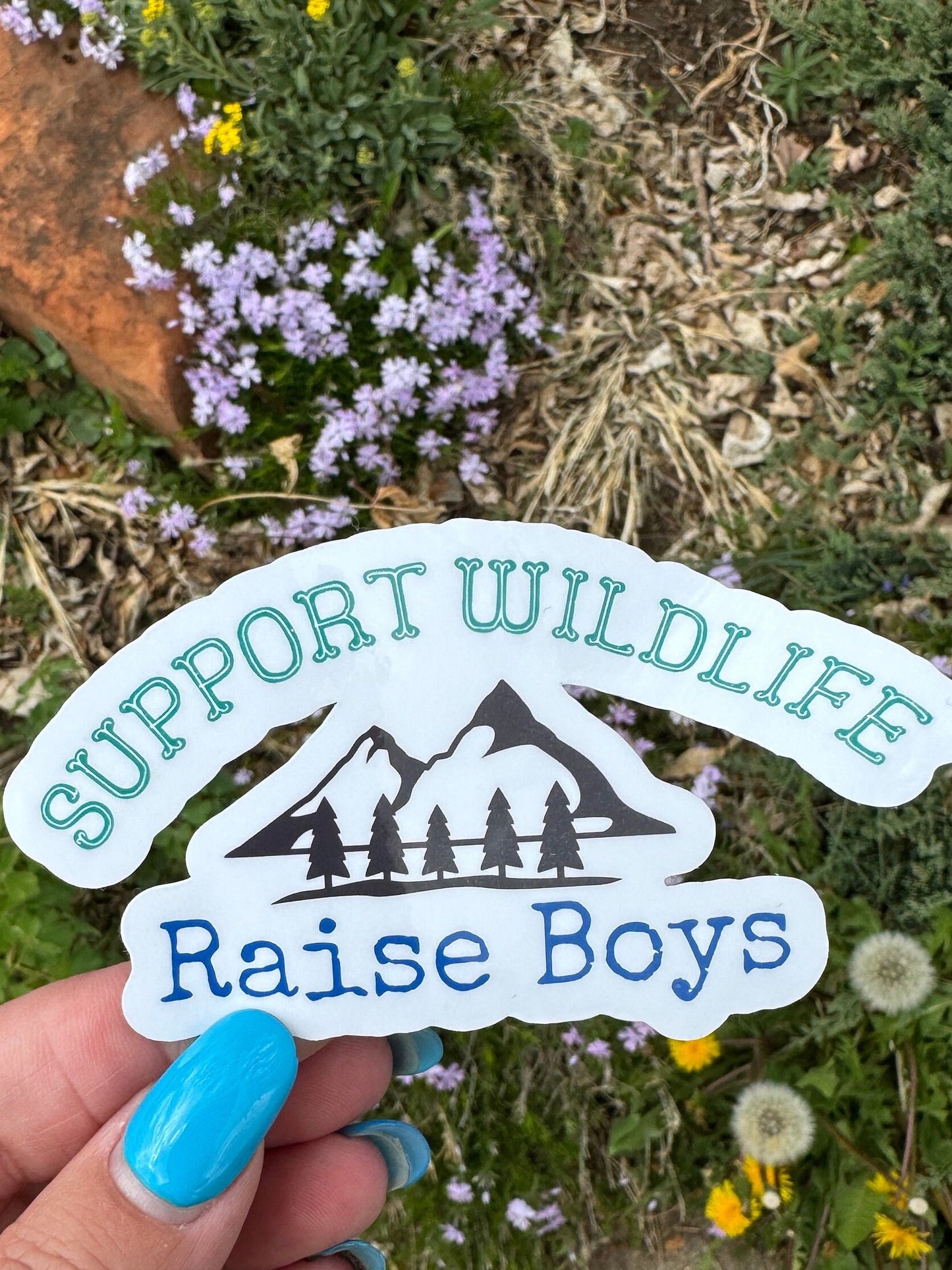 Support Wildlife. Raise Kids | Mom Sticker