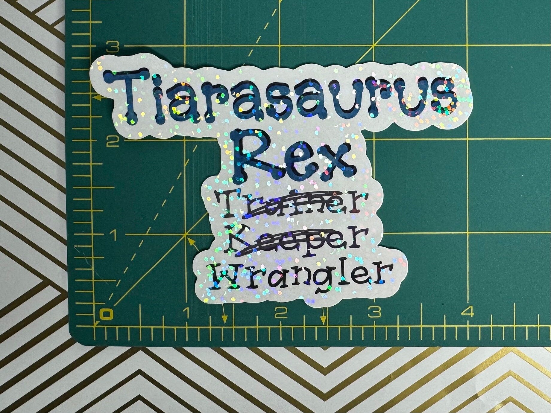 Tiarasaurus Rex Wrangler | Vinyl Sticker