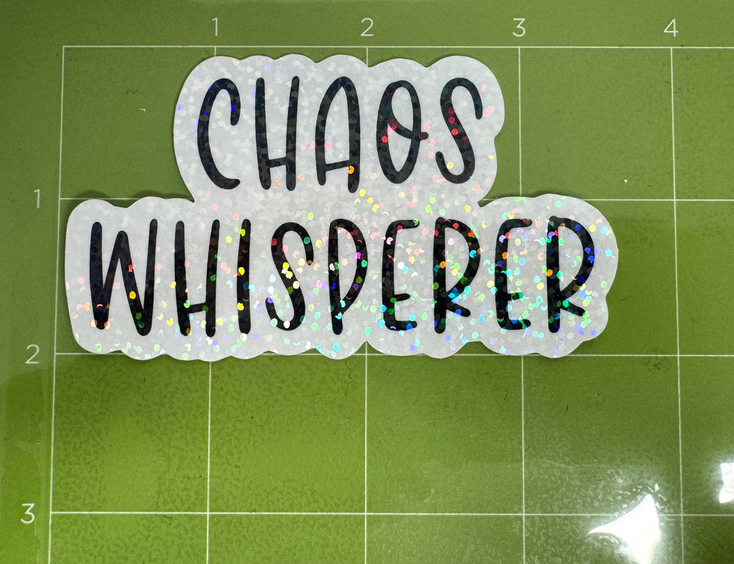 Unique Chaos Whisperer Sticker - Dishwasher Safe Vinyl Decal for Personalizing Any Surface