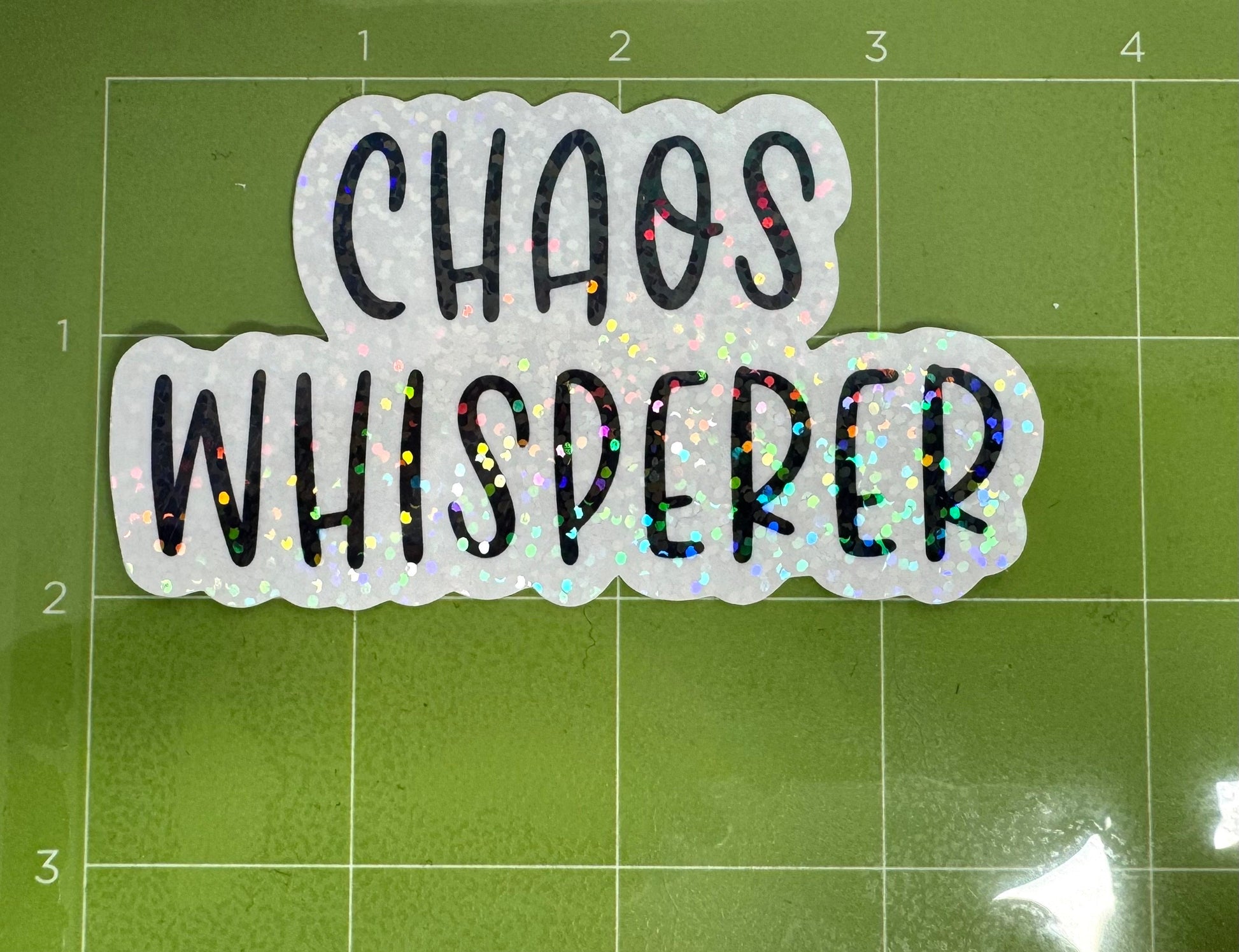 Unique Chaos Whisperer Sticker - Dishwasher Safe Vinyl Decal for Personalizing Any Surface