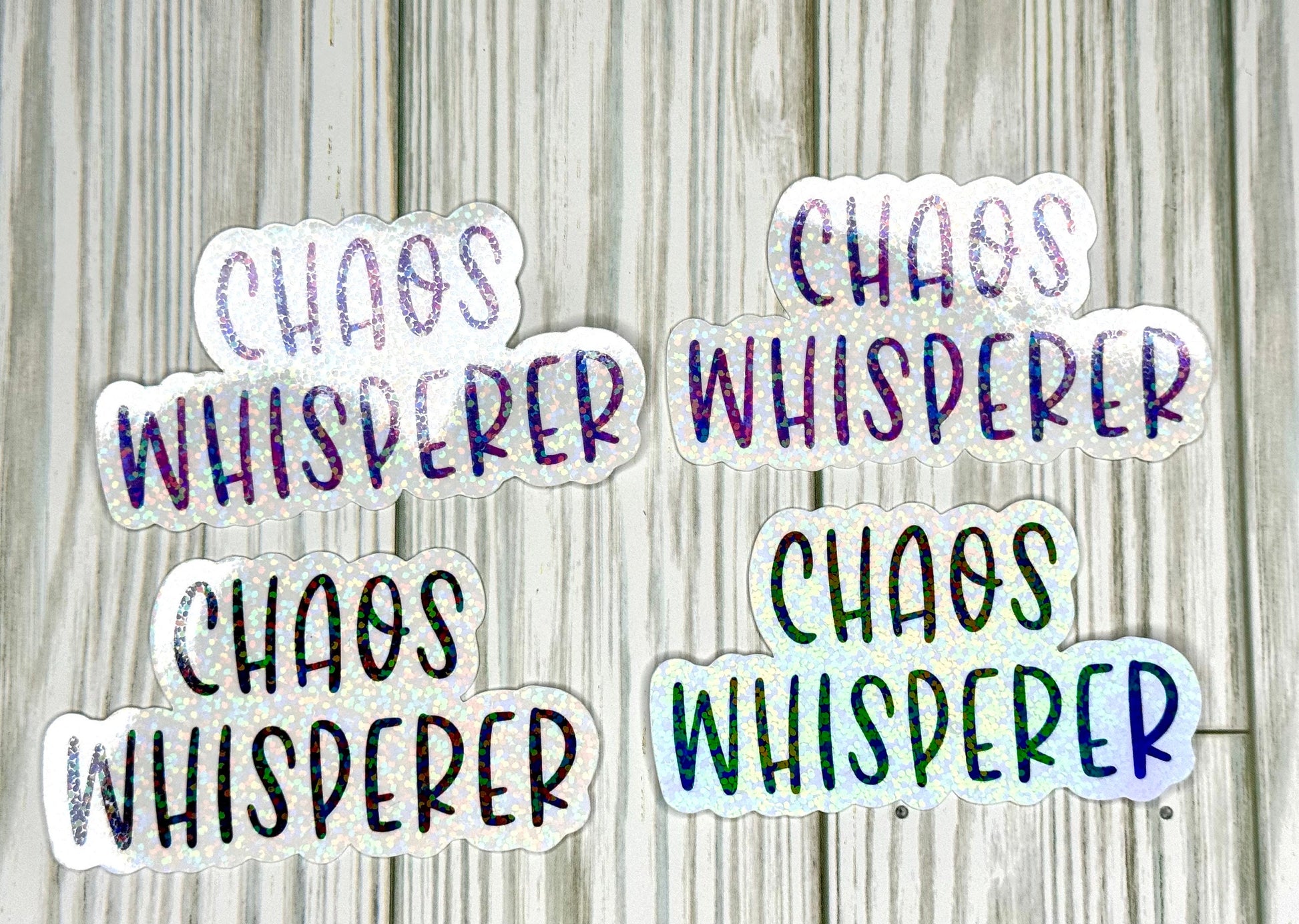 Unique Chaos Whisperer Sticker - Dishwasher Safe Vinyl Decal for Personalizing Any Surface
