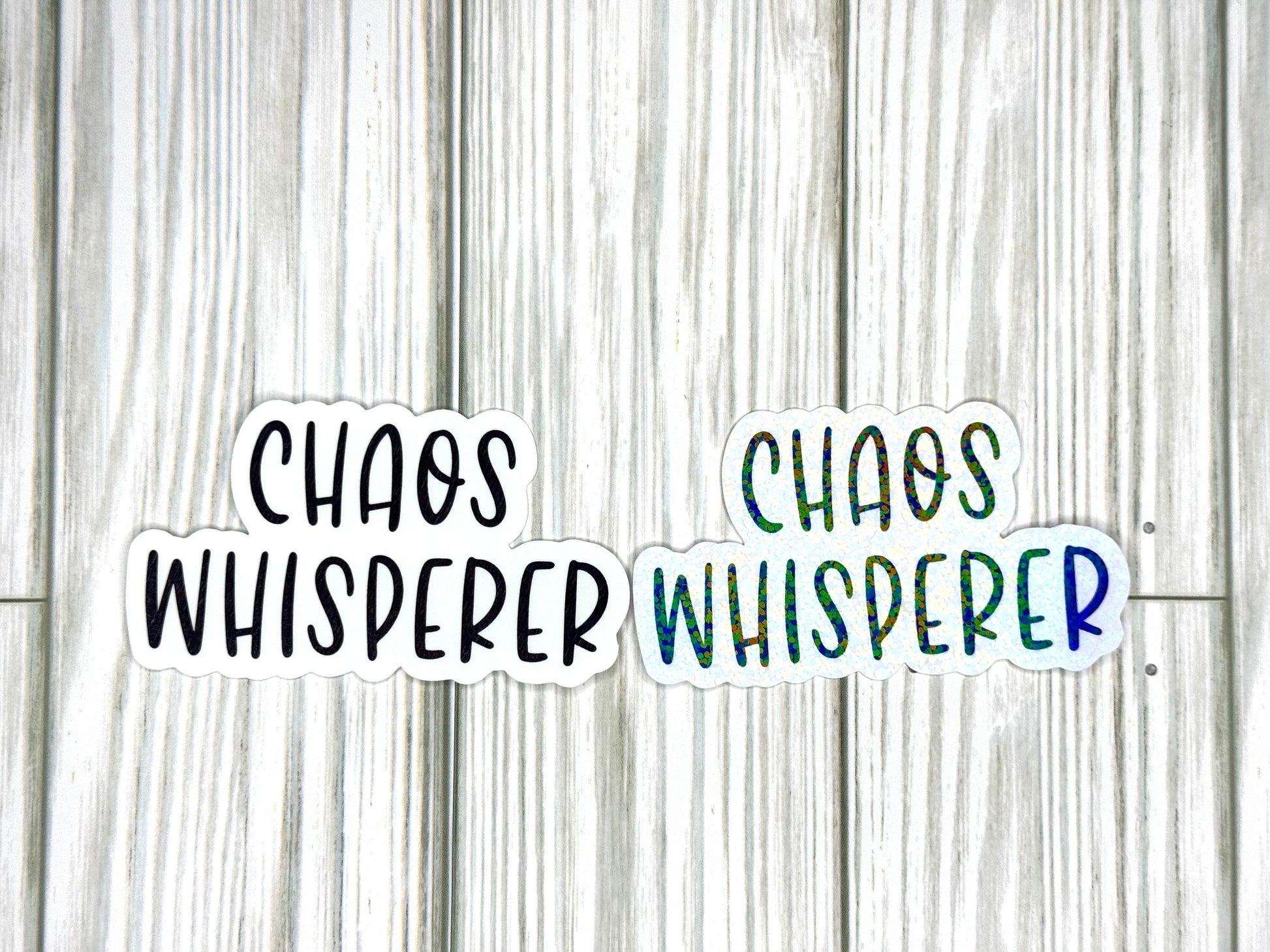 Unique Chaos Whisperer Sticker - Dishwasher Safe Vinyl Decal for Personalizing Any Surface