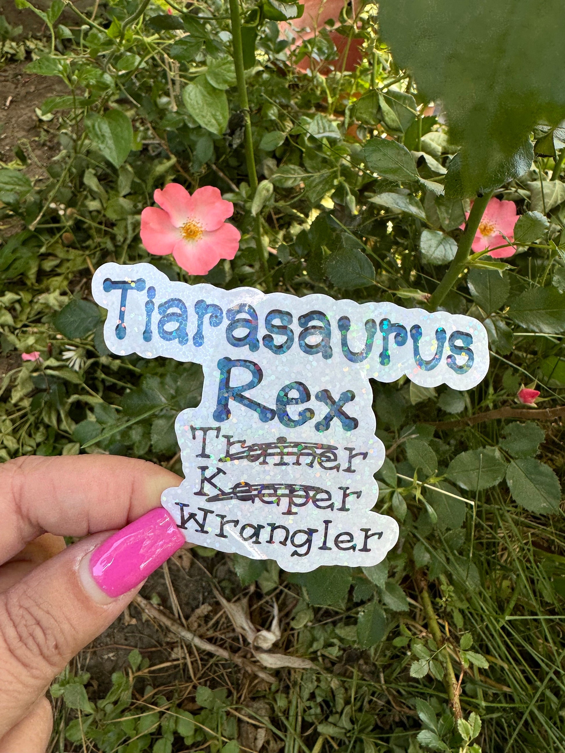 Tiarasaurus Rex Wrangler | Vinyl Sticker
