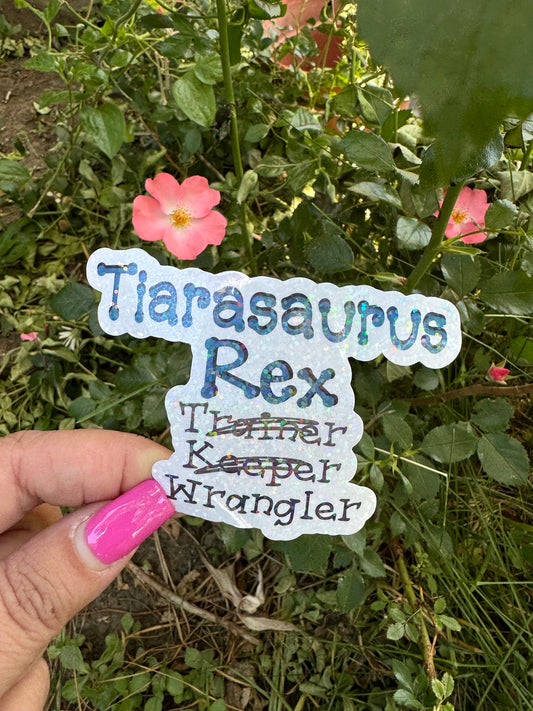 Tiarasaurus Rex Wrangler | Vinyl Sticker