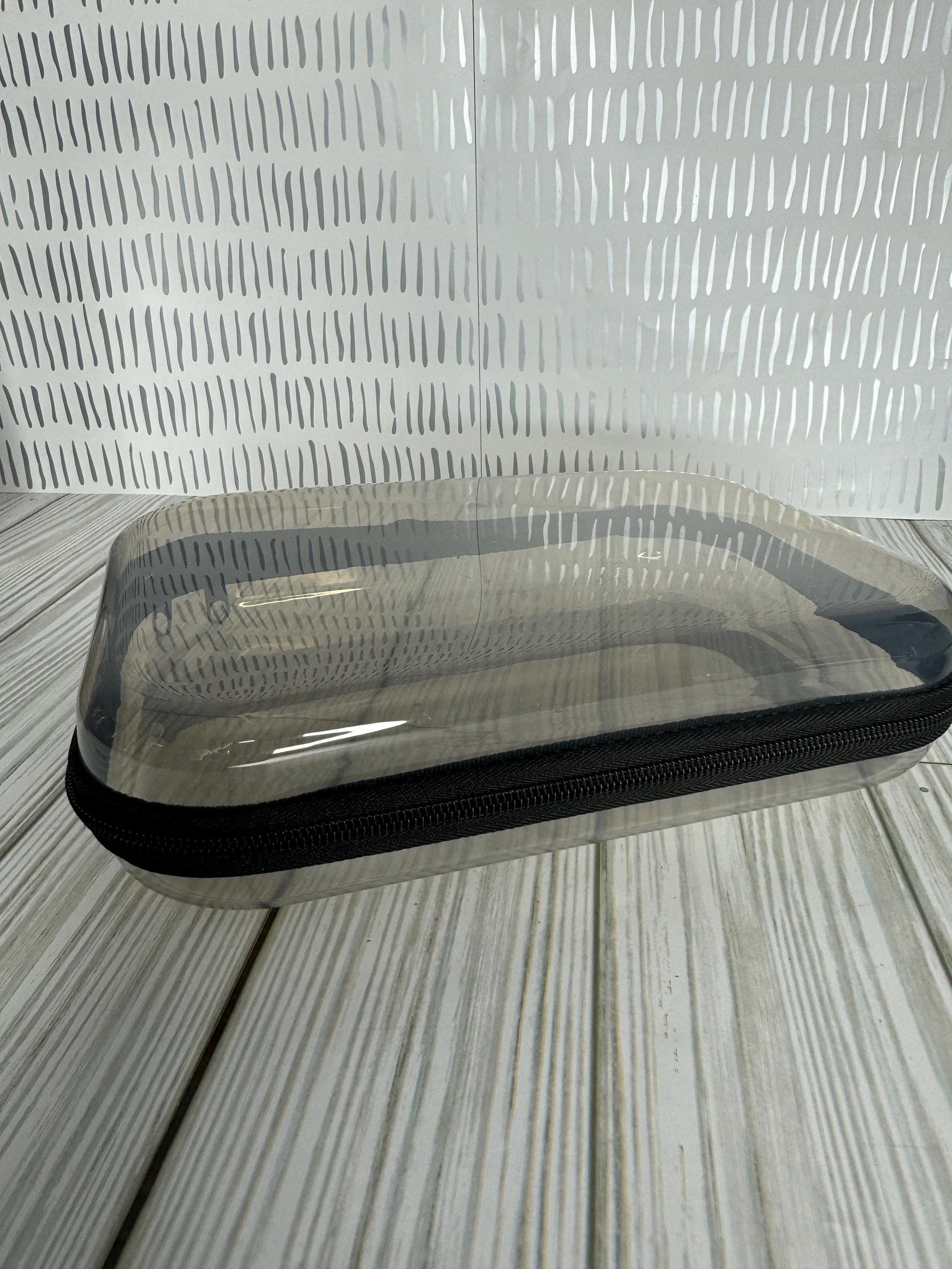 Hard Zipper Pencil Case| Clear, Teal or Black