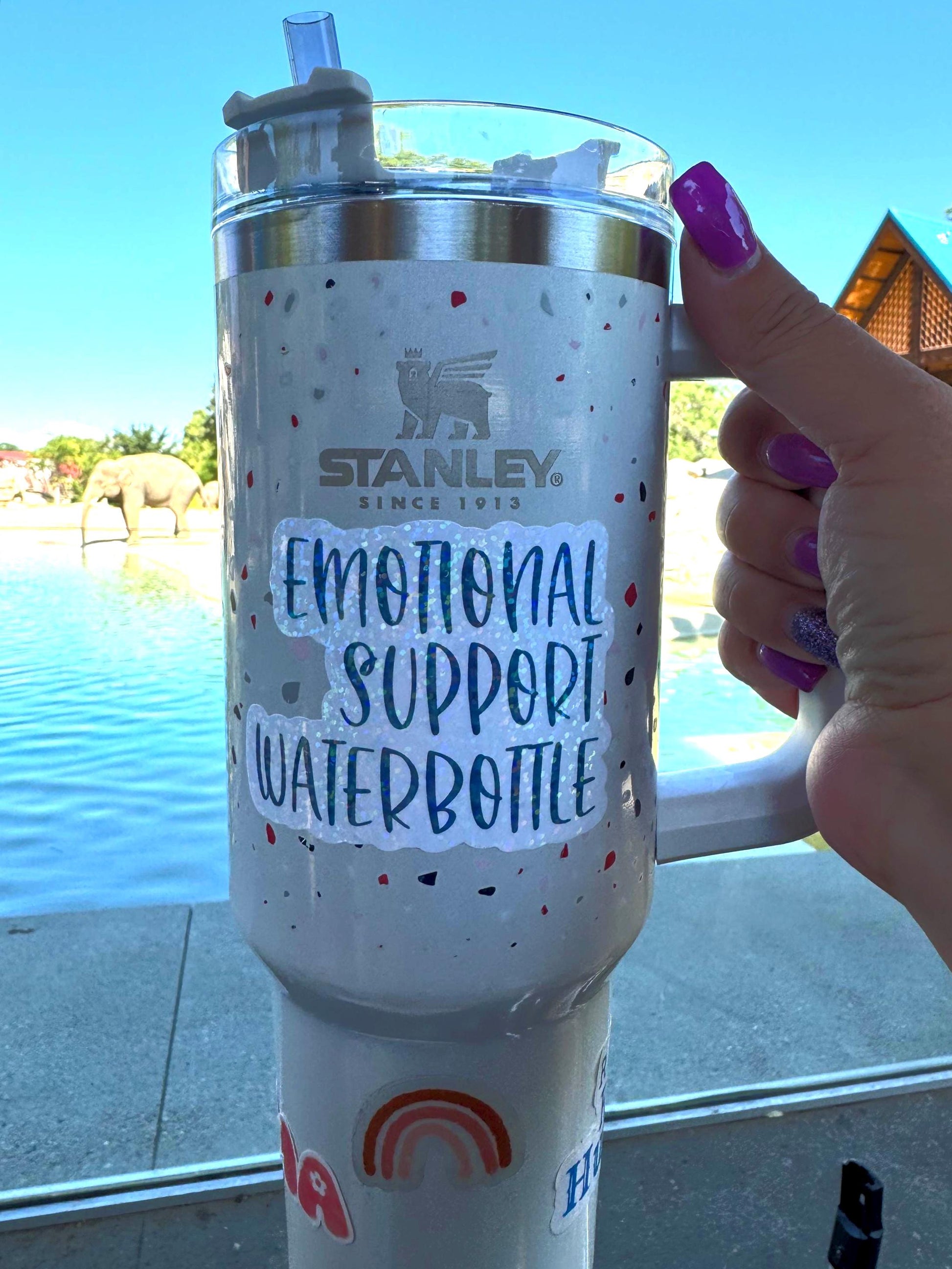 Emotional Support Beverage Stickers| Vinyl sticker