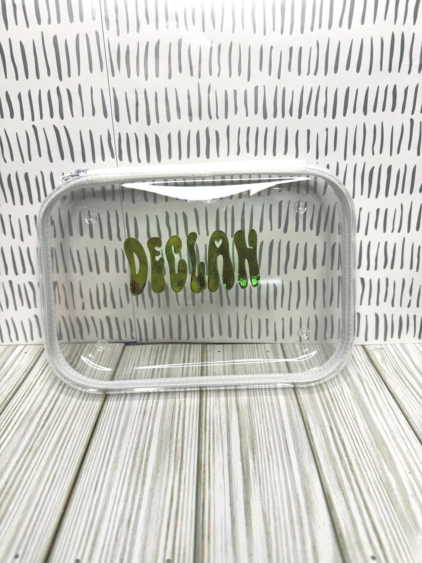Hard Zipper Pencil Case| Clear, Teal or Black