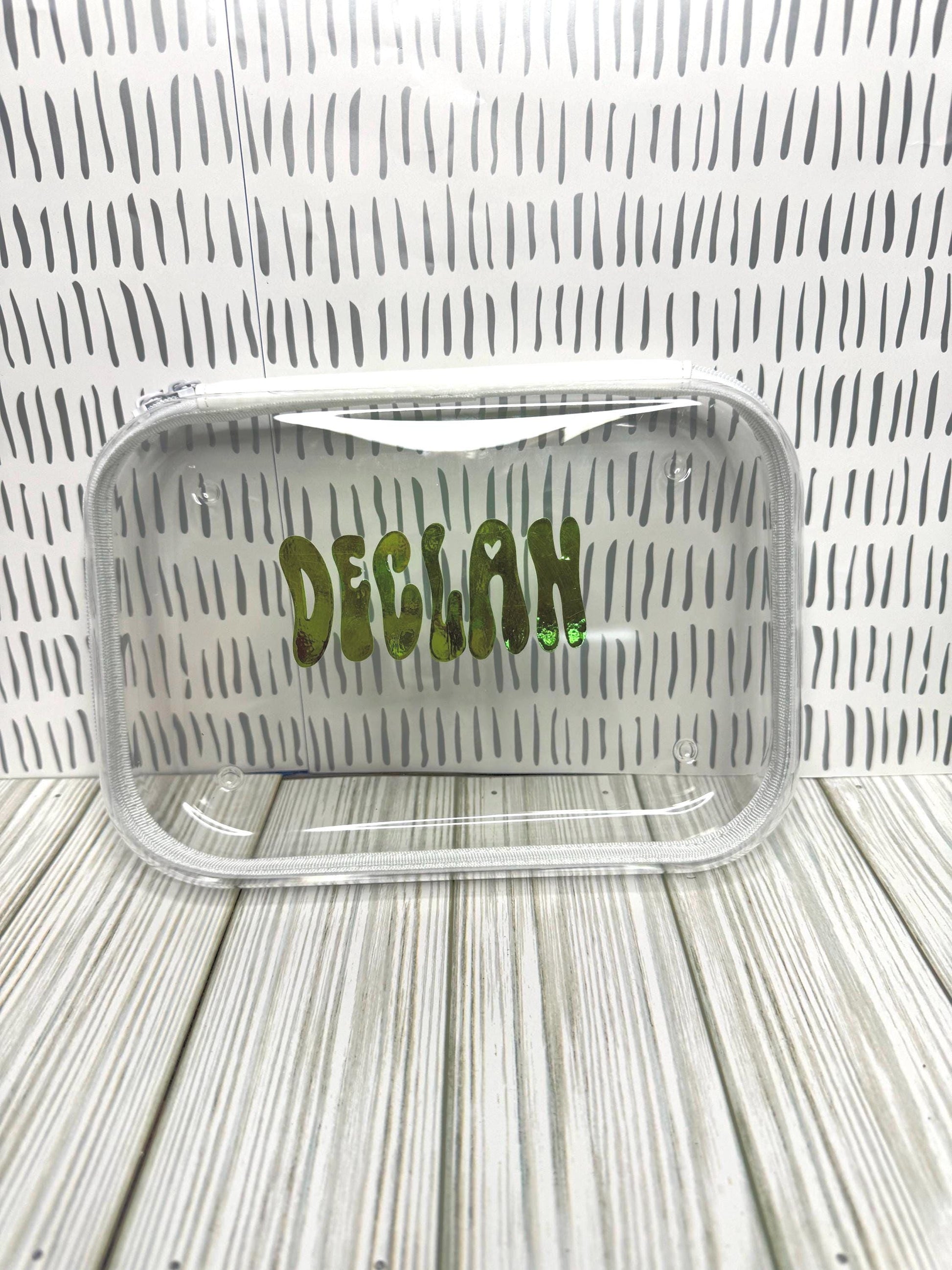 Hard Zipper Pencil Case| Clear, Teal or Black