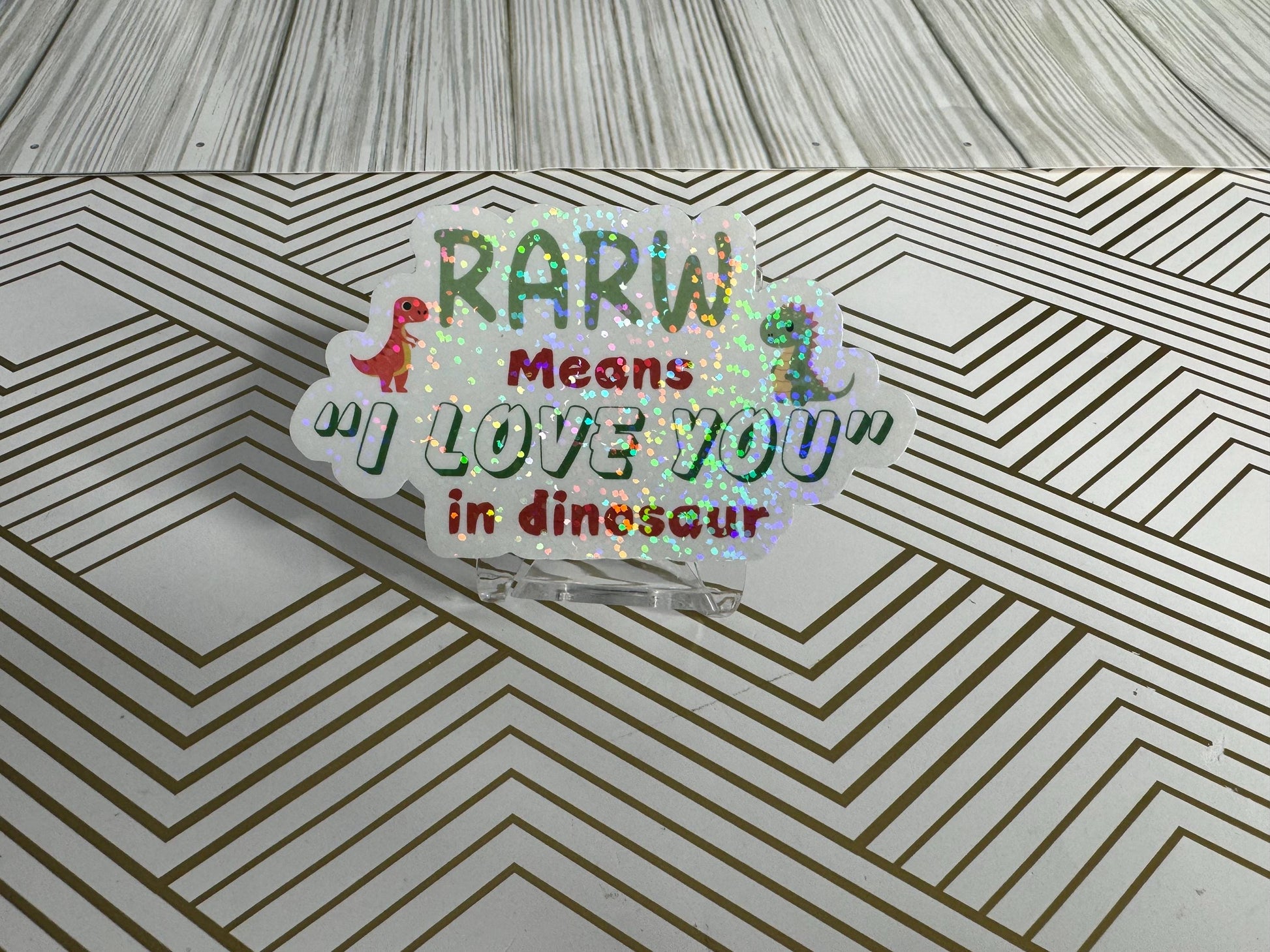 Rawr is I Love You | Mom Stickers