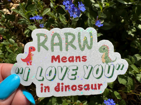 Rawr is I Love You | Mom Stickers