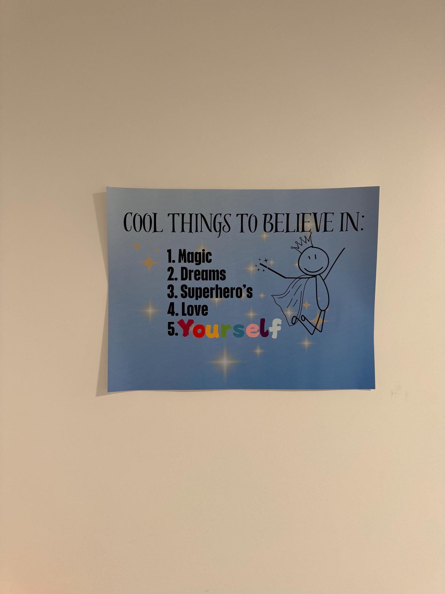 Cool Things To Believe In | Playroom Decor | Confidence Builder