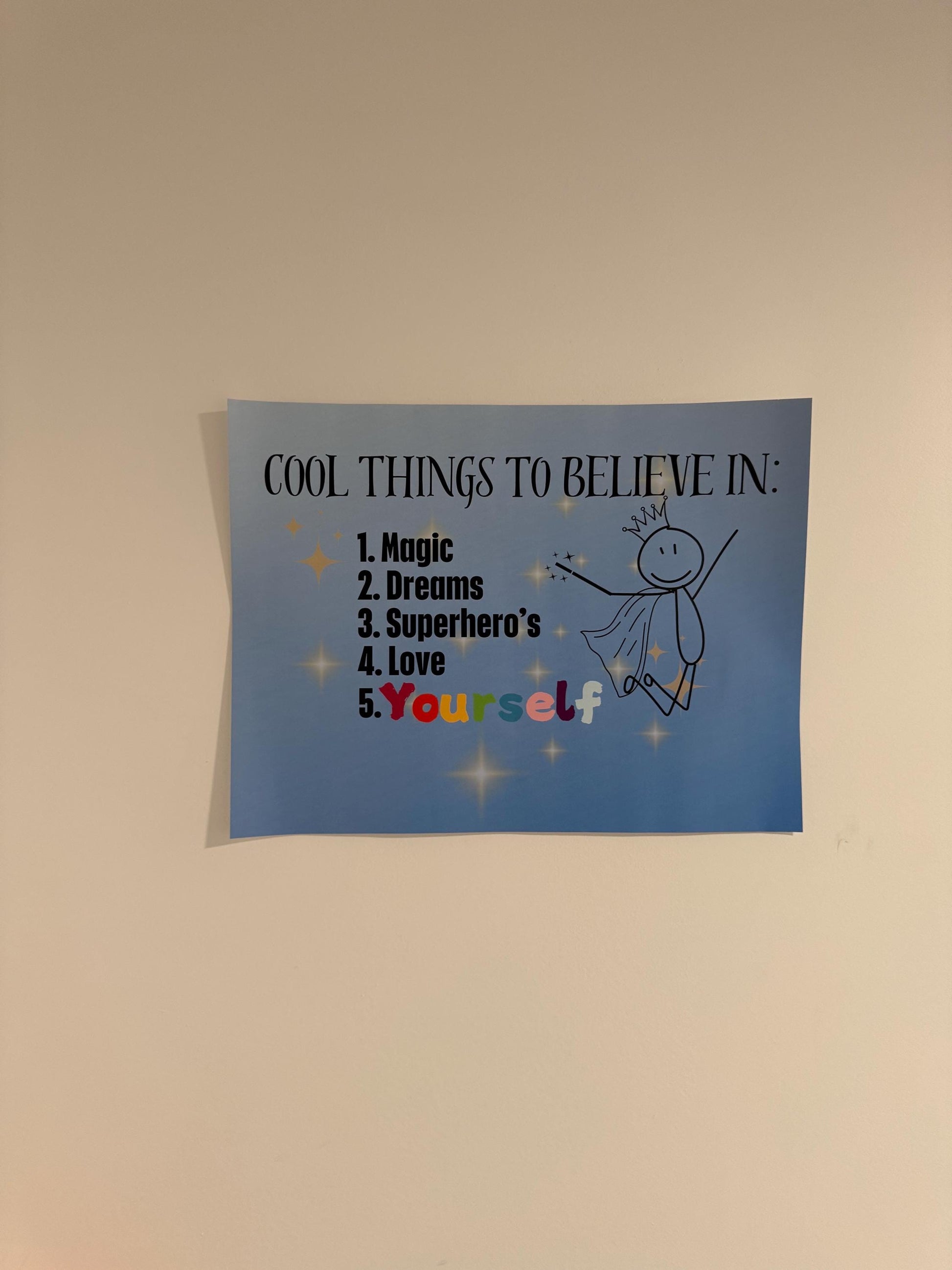 Cool Things To Believe In | Playroom Decor | Confidence Builder