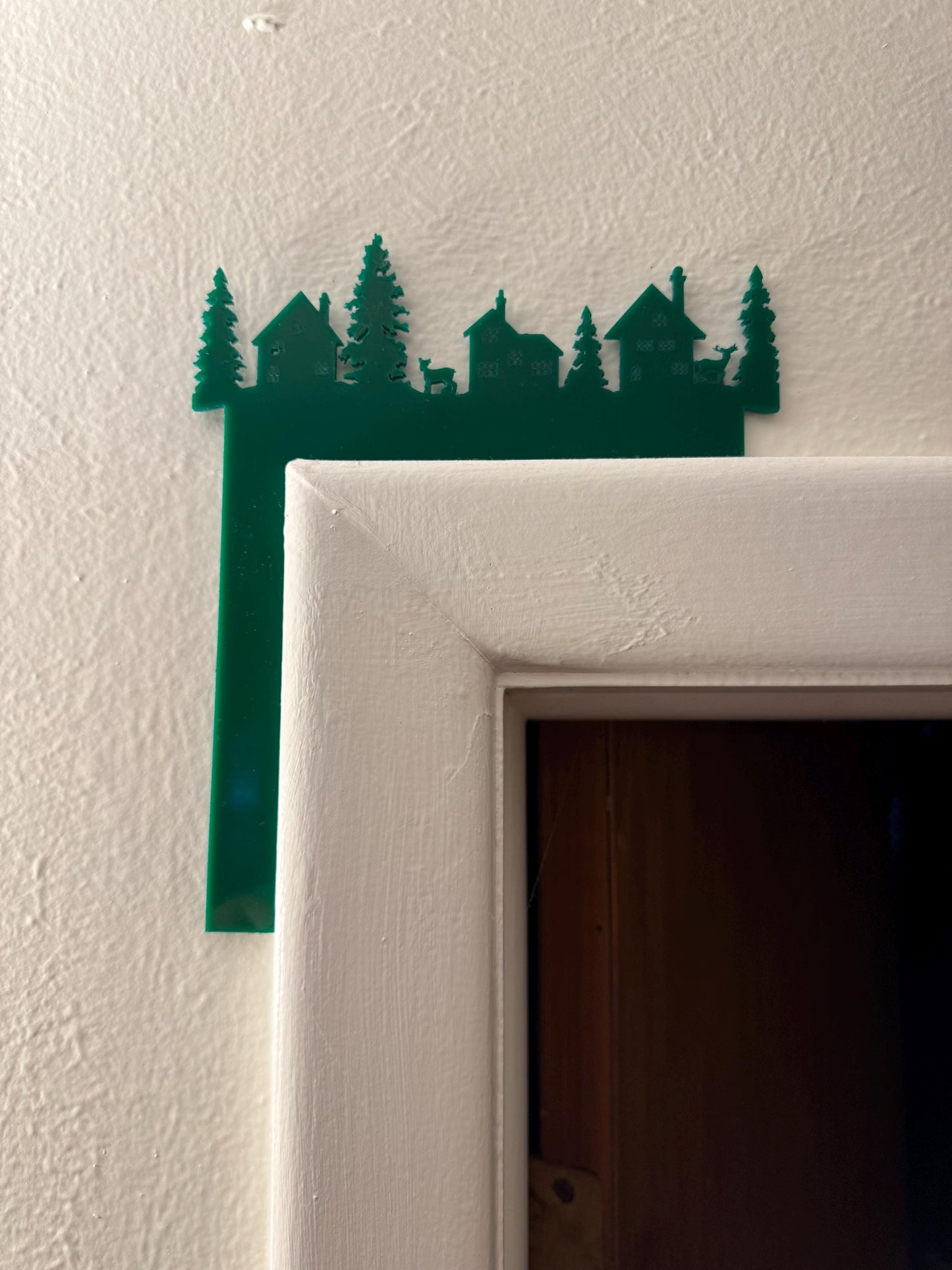 Acrylic Door Corner Decoration | Winter Door Topper | Perfect Decoration