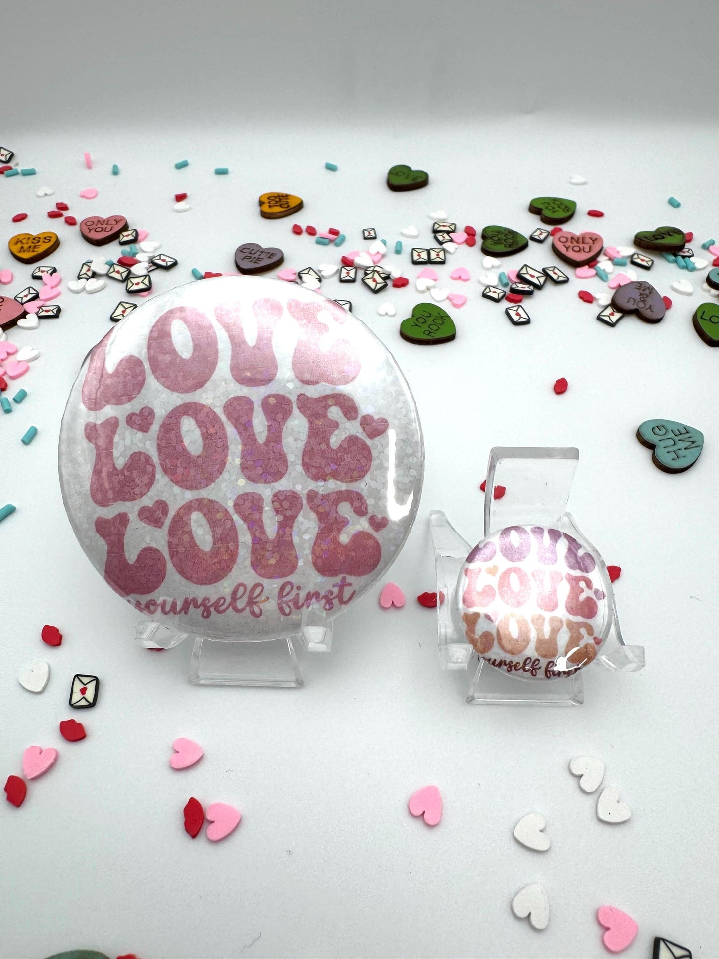 Valentine’s Day Button Badge 6 pack | Flair for Valentine’s Day
