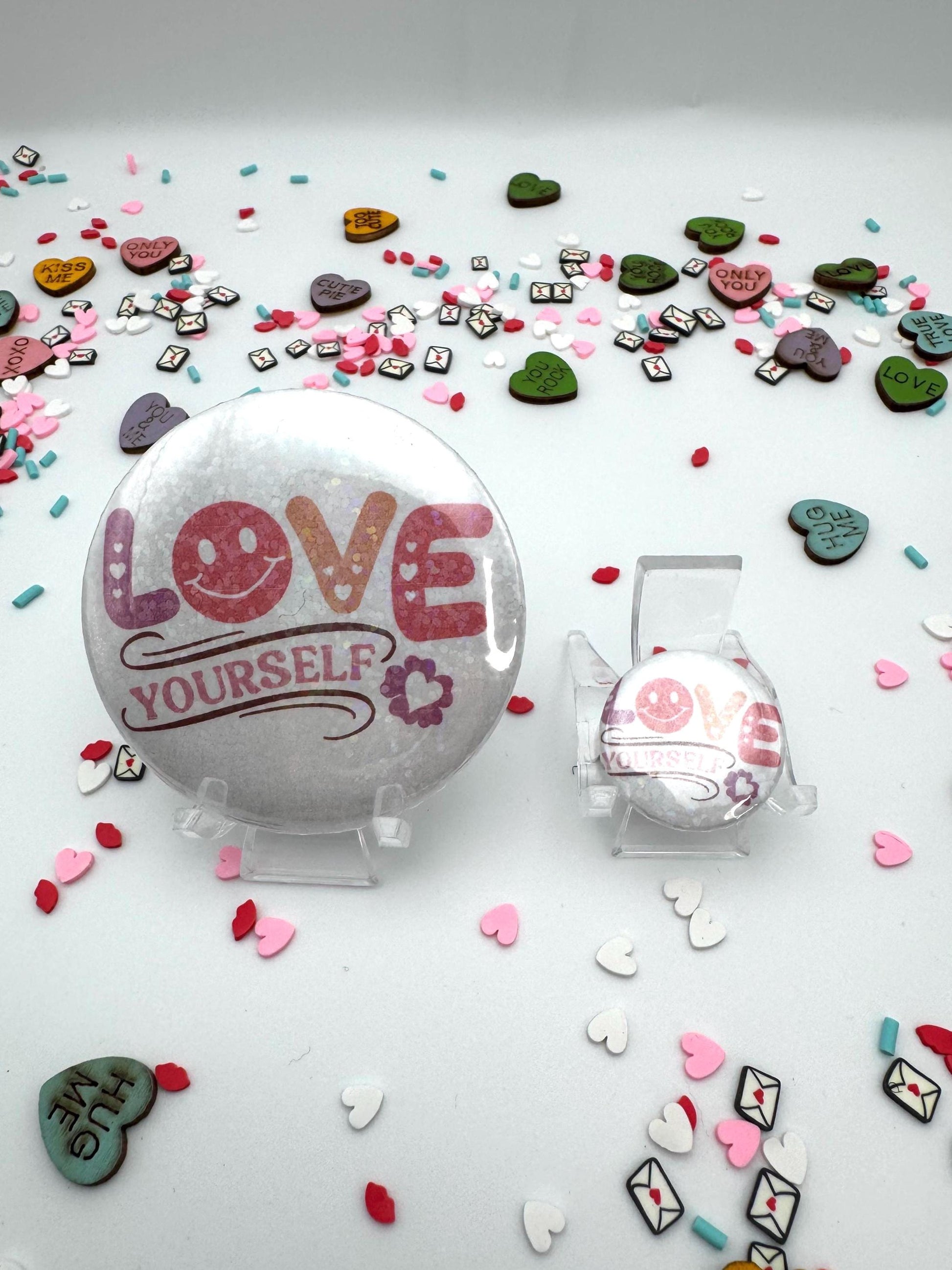 Valentine’s Day Button Badge 6 pack | Flair for Valentine’s Day