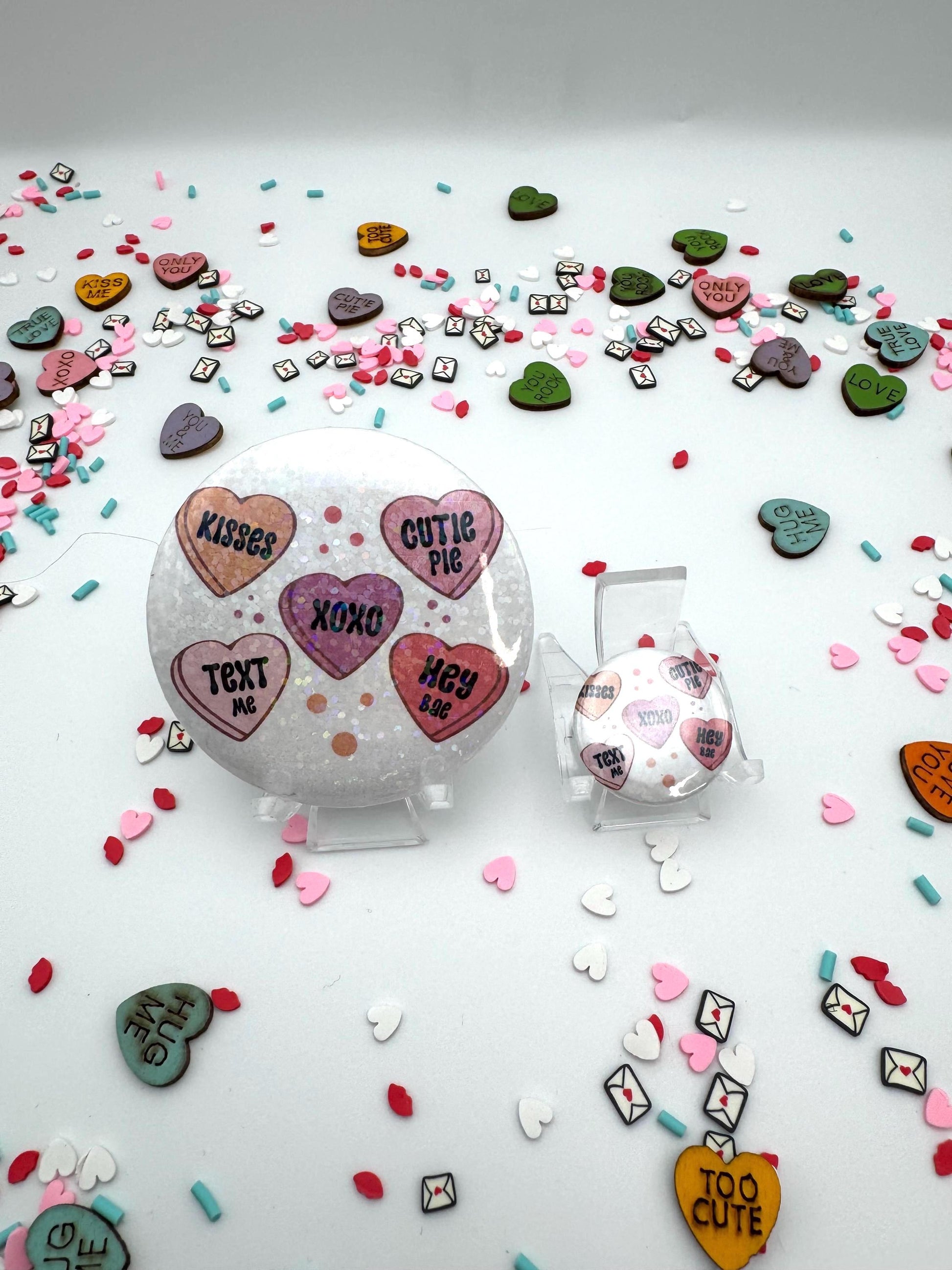 Valentine’s Day Button Badge 6 pack | Flair for Valentine’s Day
