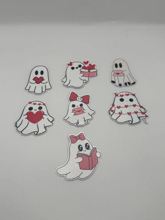 Valentine's Day Ghosts | Vinyl Sticker Pack