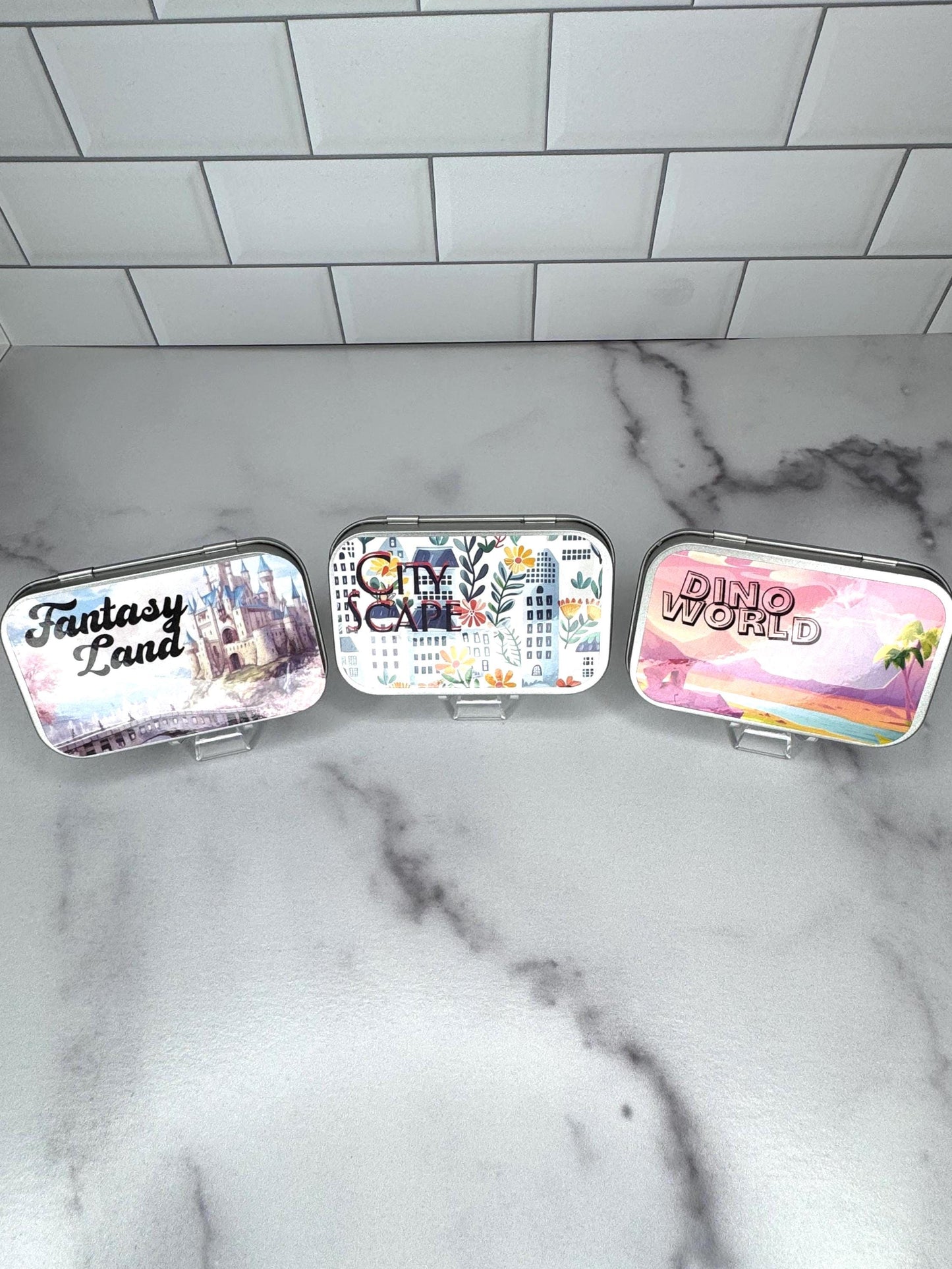 Blastoff! Space Play Tin – Astronaut Toy, Rocket & Moon Surface – In-Between Mint Gift, Kids Space Toy